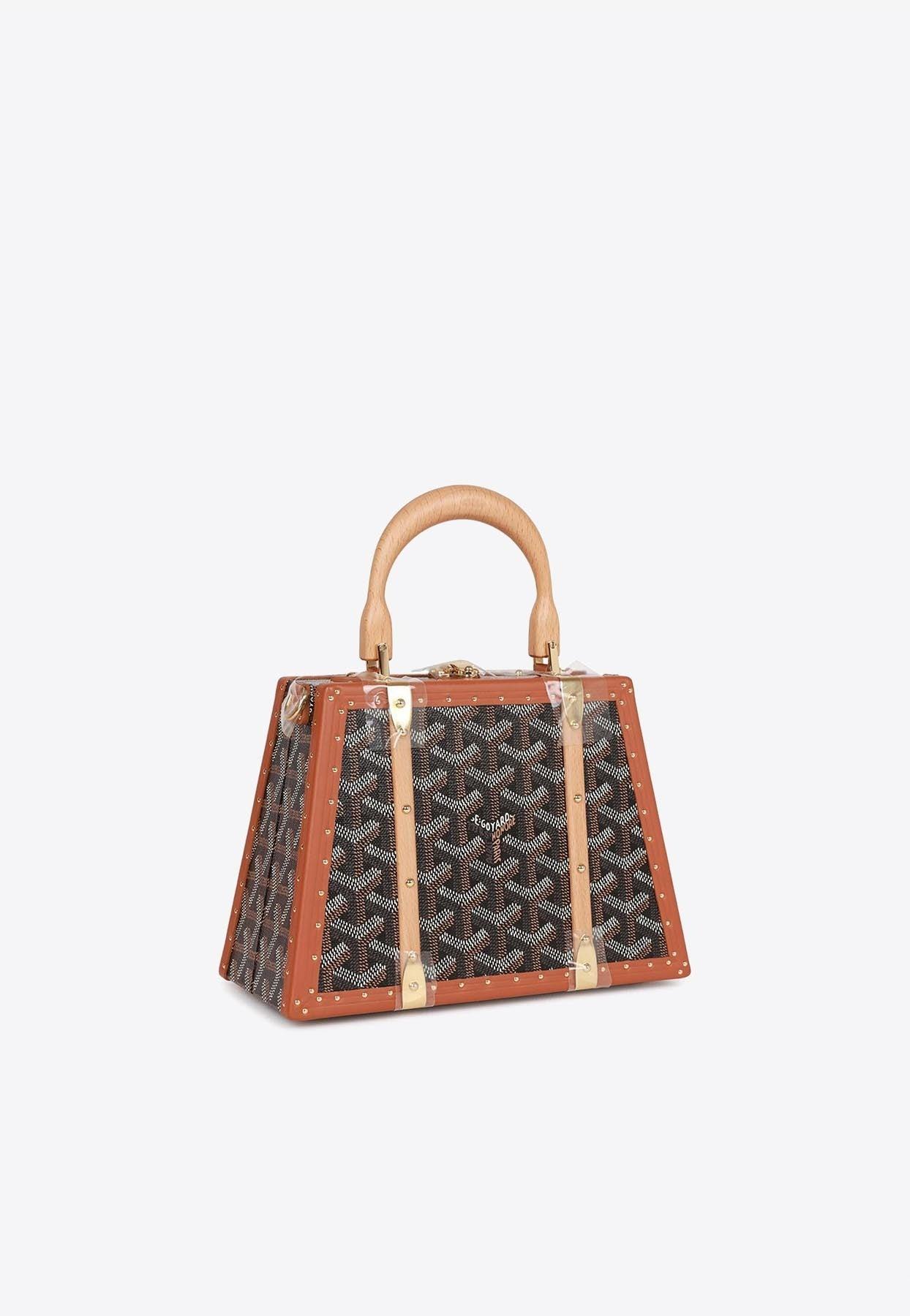 Goyard Mini Sa gon Trunk Top Handle Bag With Gold Hardware in