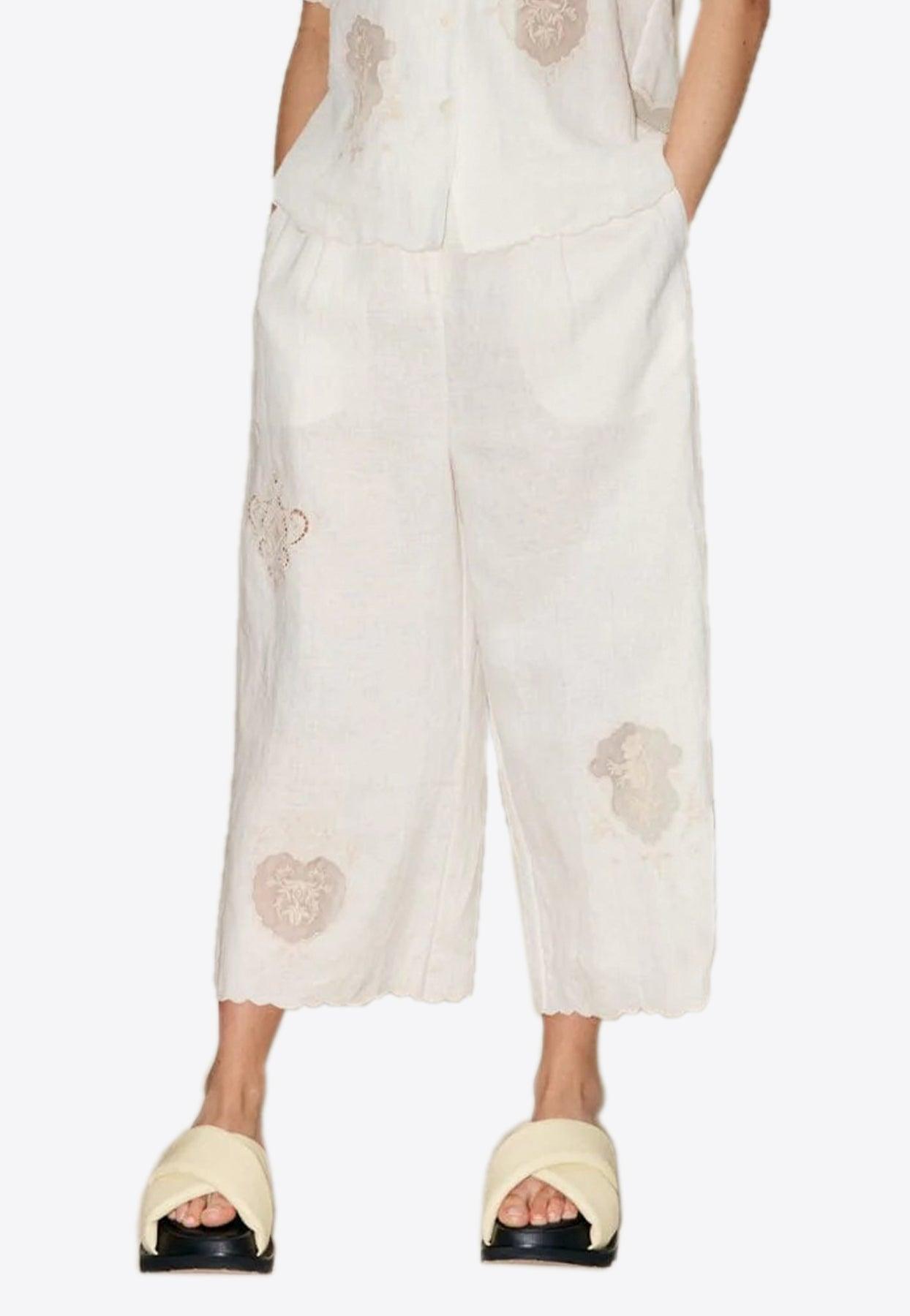 ALÉMAIS Laurie Wideleg Pants in White Lyst