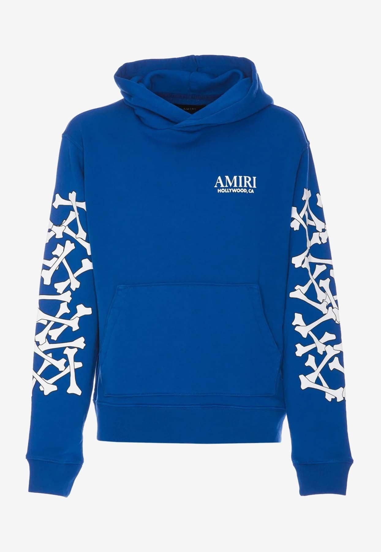 Amiri blue bones hoodie sale