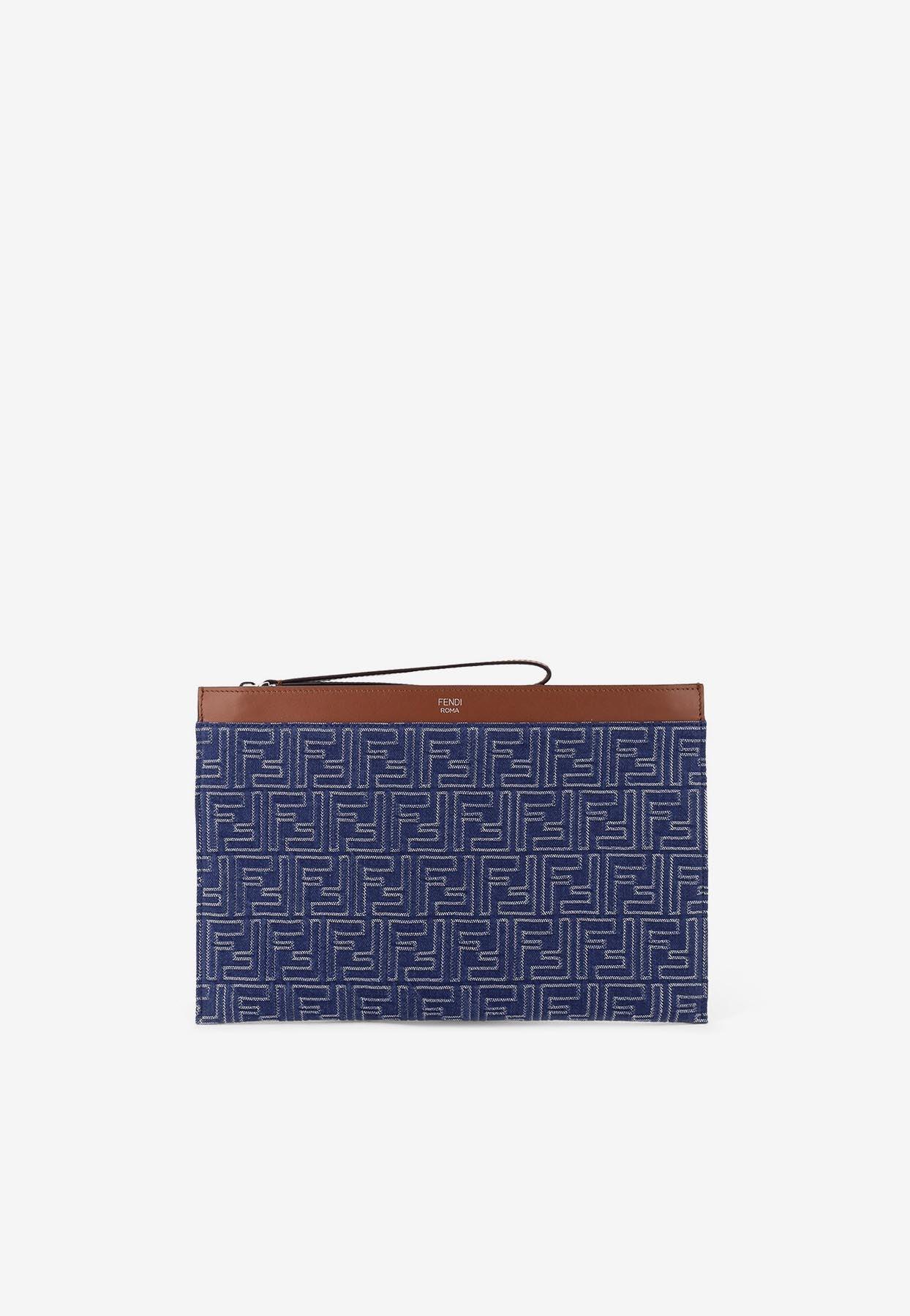 fendi-Blue-Medium-Ff-Jacquard-