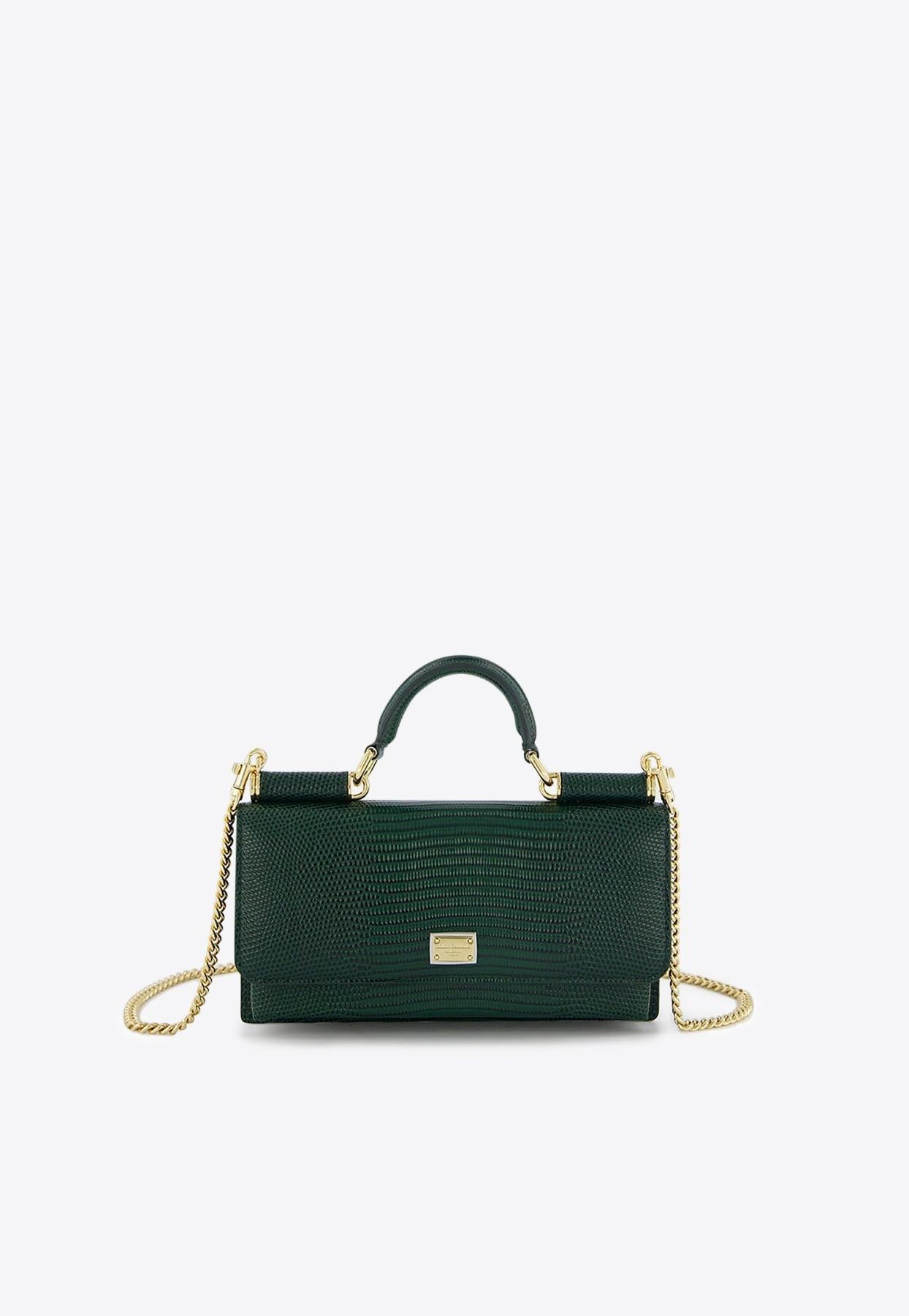 ドルチェ＆ガッバーナ◆Small calfskin sicily bag iguana-print Iguana Print Sicily Bag - Women's Bags | Dolce&Gabbana