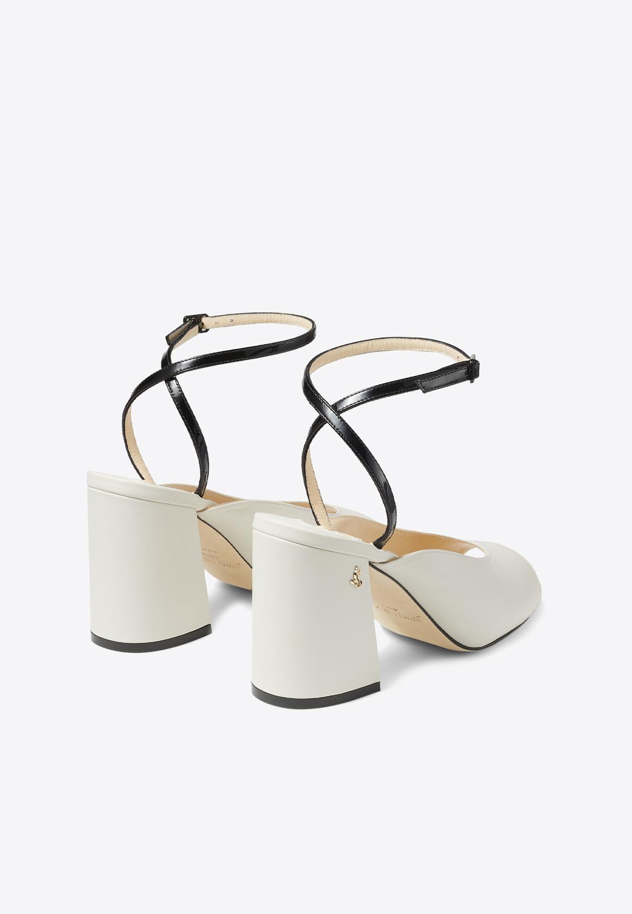 Jimmy Choo Jassidy 85 Block Sandals In Nappa Leather in White | Lyst