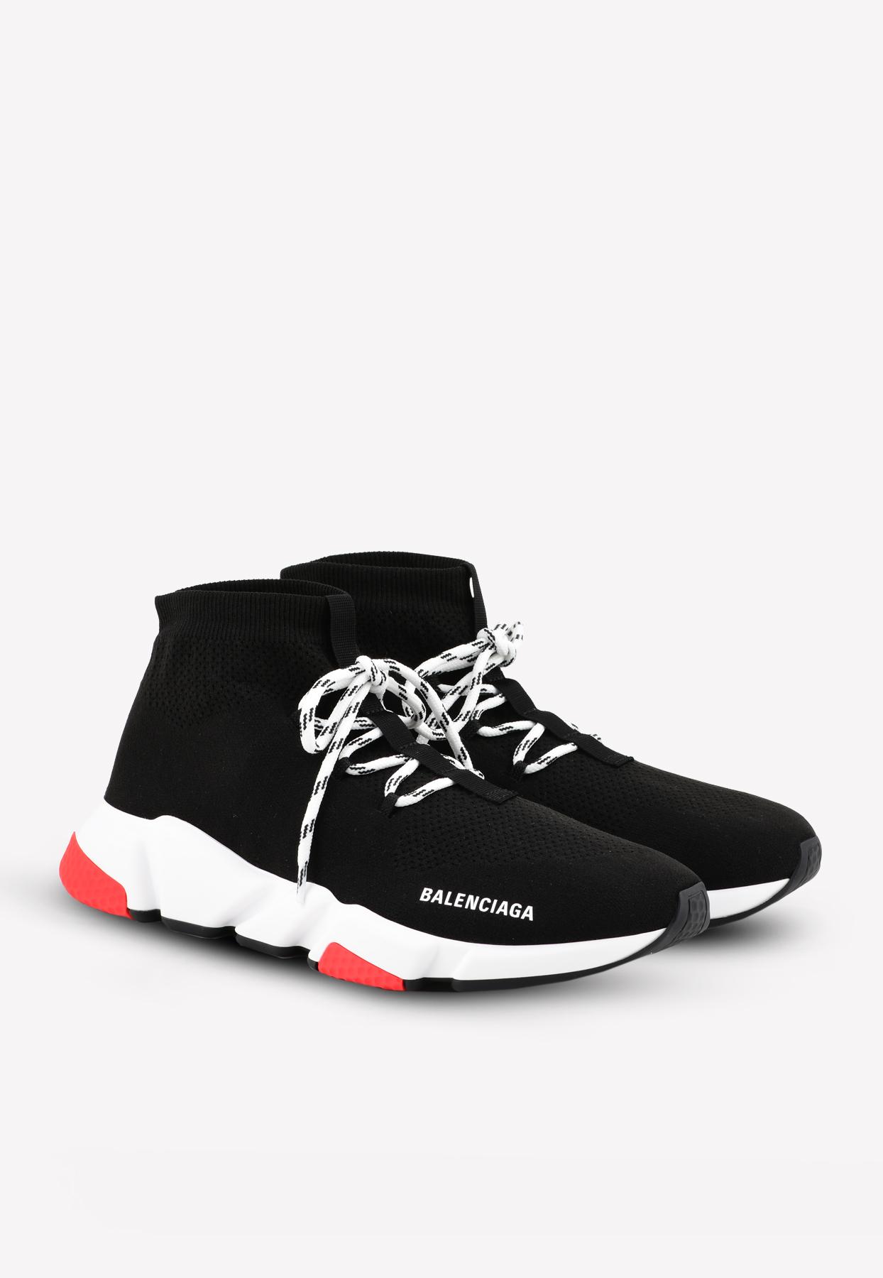 Balenciaga Synthetic Speed Lace-up Sneakers In Stretch-knit in Black ...