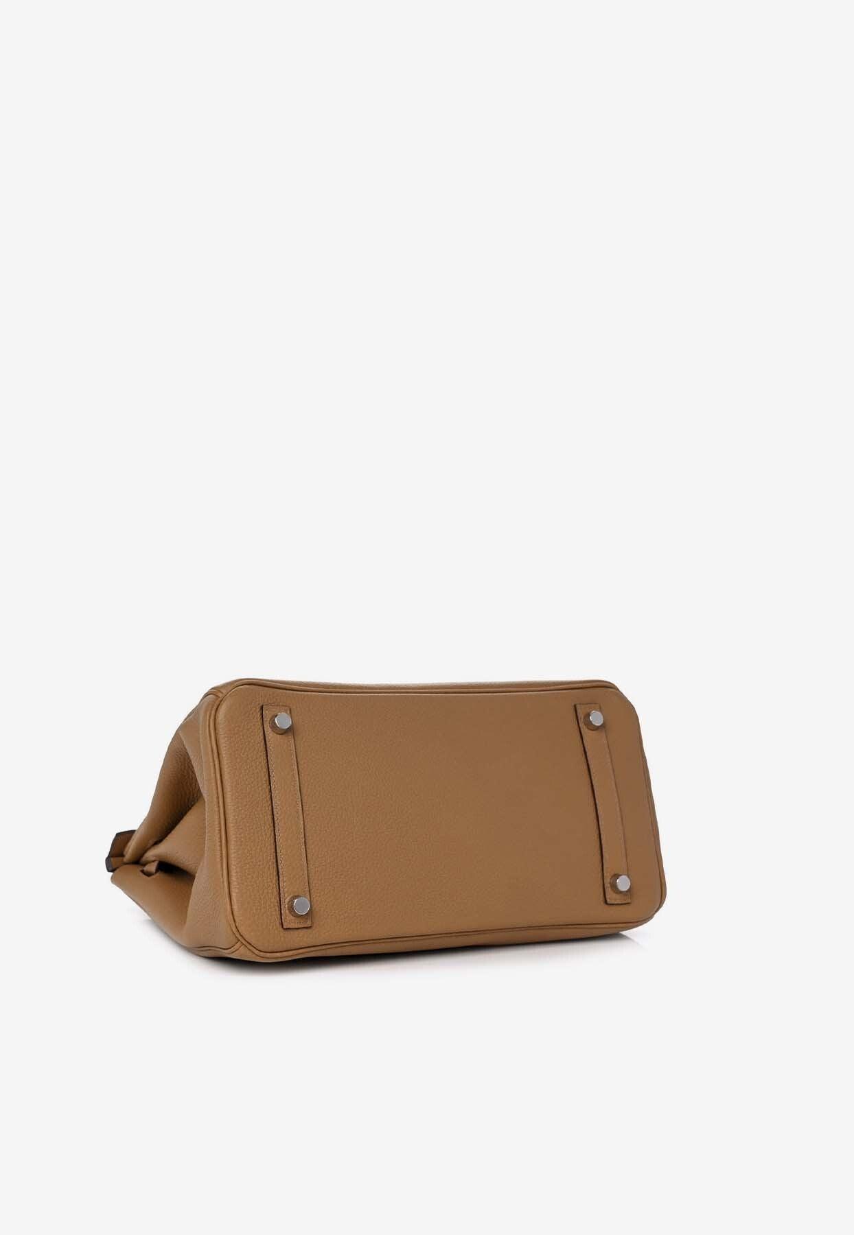 Hermes Birkin Handbag Biscuit Swift with Palladium Hardware 30