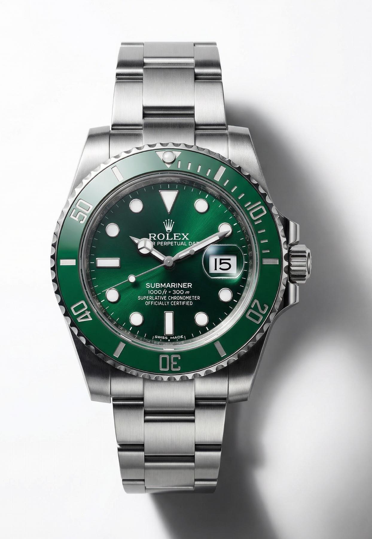 Rolex Oyster Perpetual Submariner Date in Green for Men | Lyst