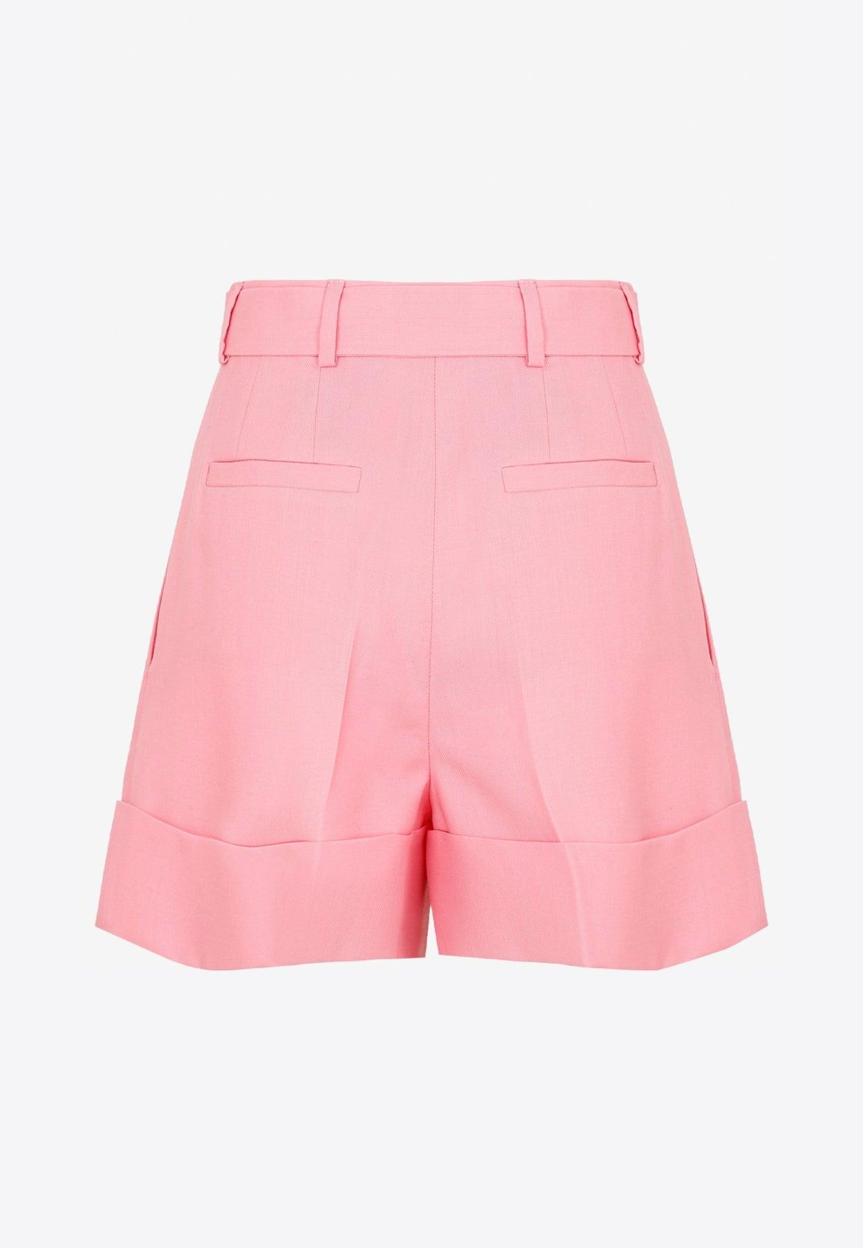 Miu Miu Logo Gabardine Low-Waist Bermuda Shorts - Bergdorf Goodman