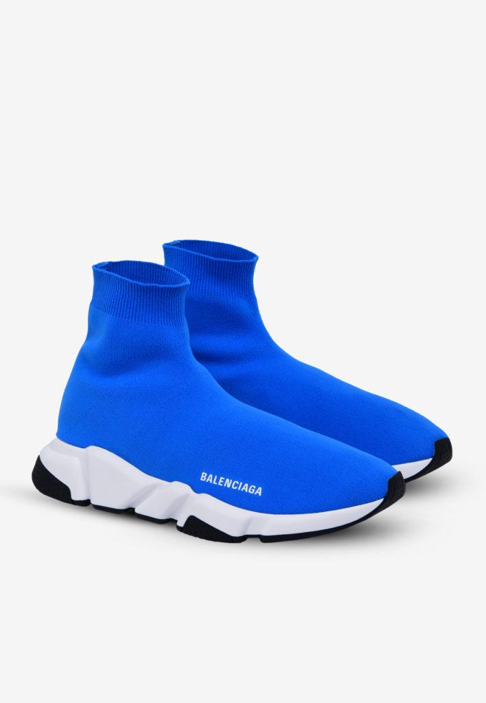 Balenciaga Synthetic Speed Sock Sneakers In Twotoned Sole in Blue for