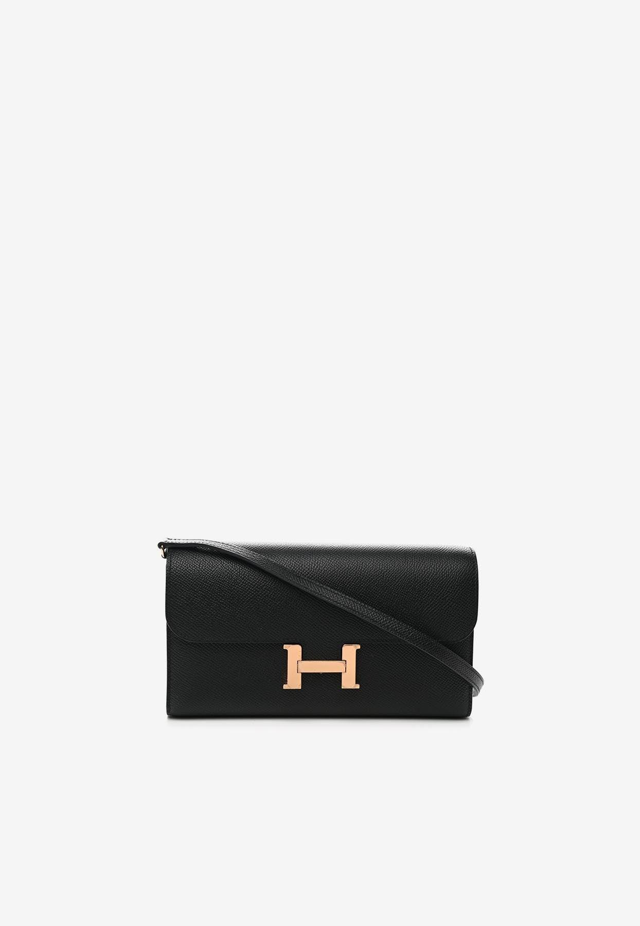 hermes constance 24 black epsom rose gold