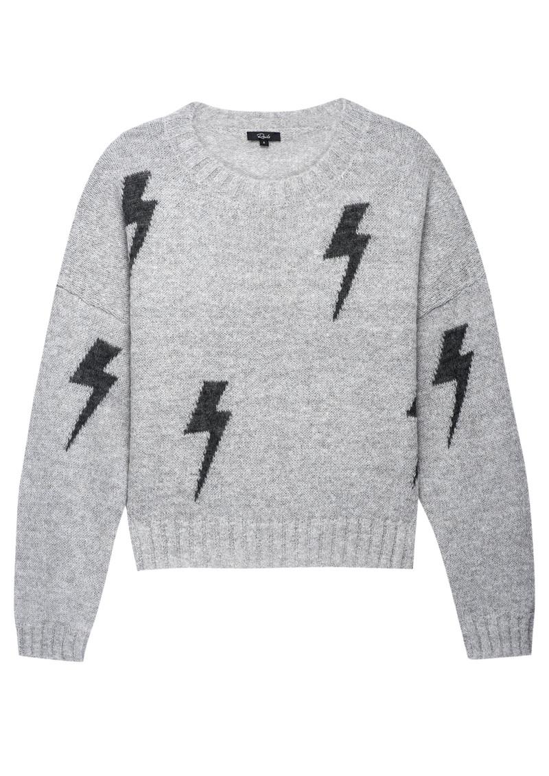 NEW Rails Perci Lightning Long Sleeve Bolts Wool Cashmere Sweater Gray Size XXL