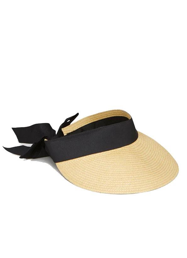 Becksöndergaard Paxe Straw Sun Visor Hat in Black | Lyst UK