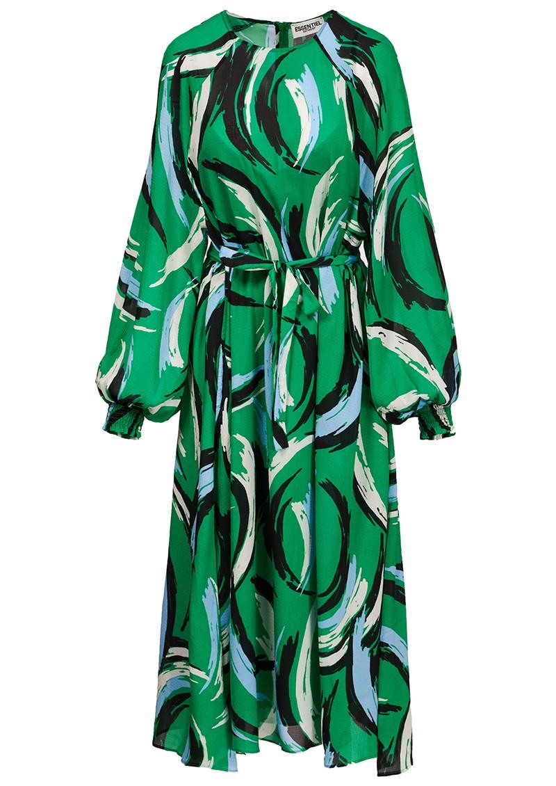 Essentiel Antwerp Dusun Midi Length Dress in Green | Lyst UK