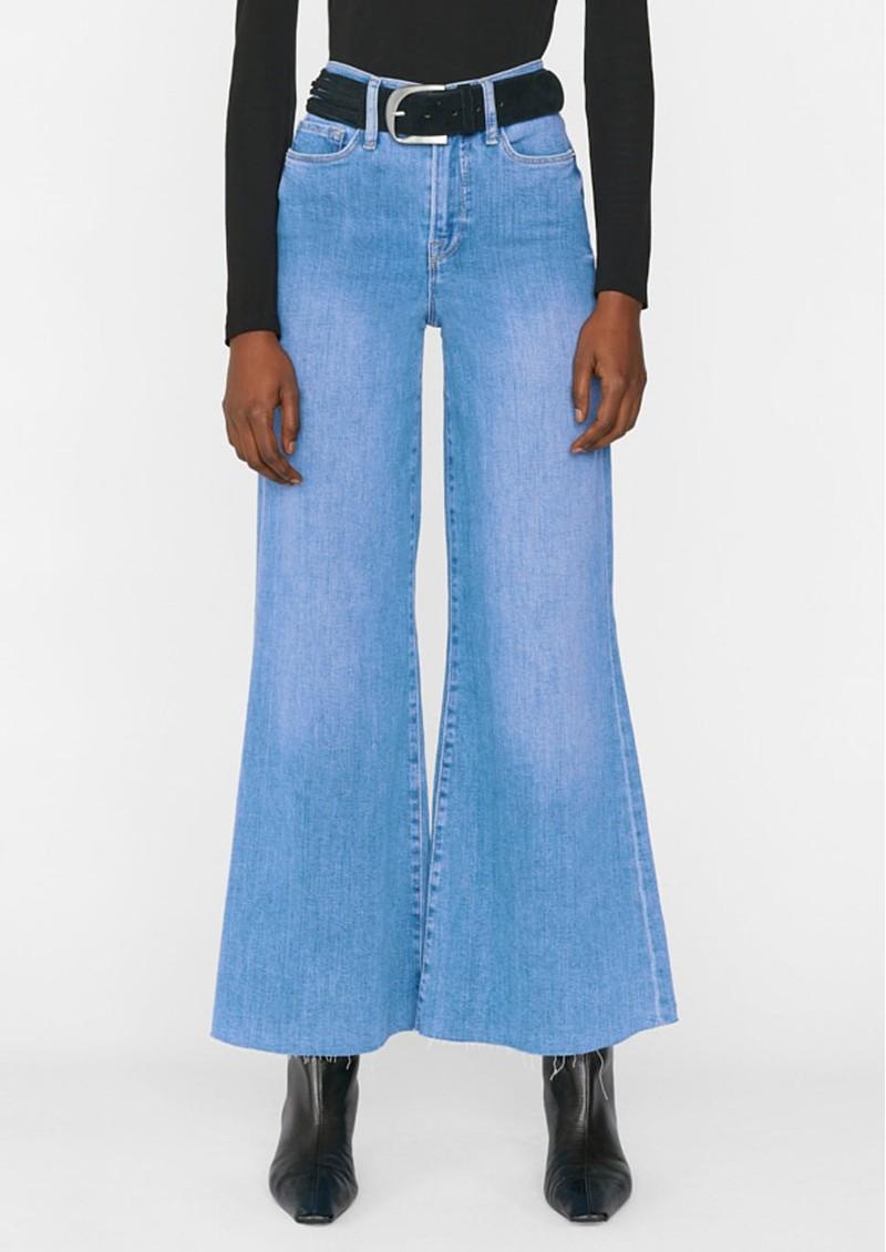 FRAME Le Palazzo High Rise Crop Jean in Blue | Lyst