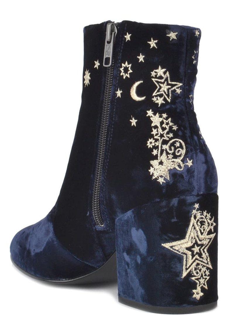 velvet embroidered boots