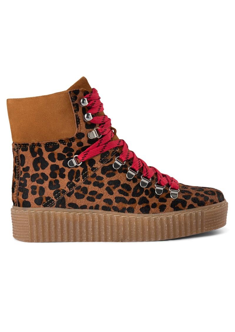 Shoe The Bear Suede Agda Leopard Lace Up Boots in Animal Print (Brown) -  Lyst