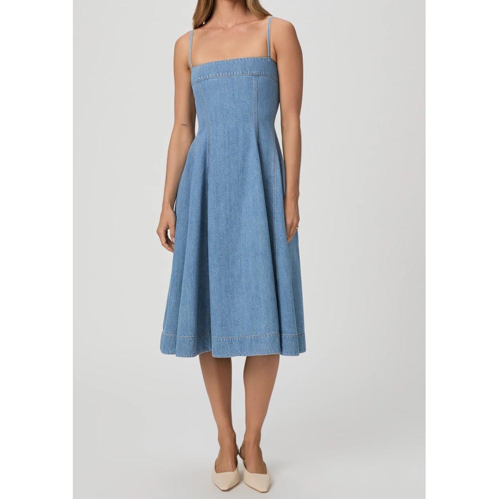 PAIGE Pippa Denim Midi Dress in Blue Lyst UK