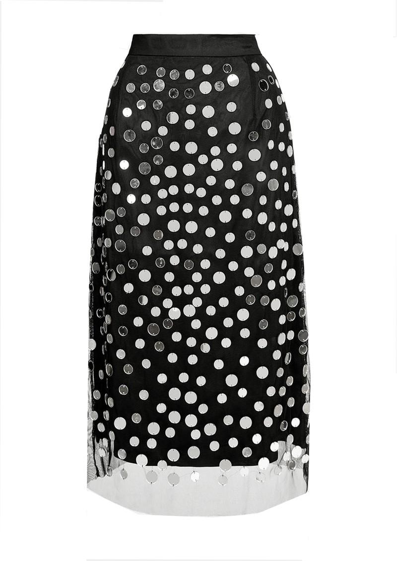 Essentiel Antwerp Crescent Mirror Skirt in Black | Lyst