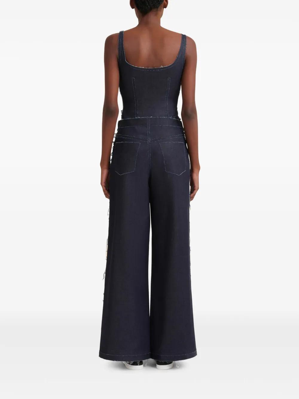 【関税＆送料込み】Marni Stretch Cotton Wide Leg Jeans Marni Stretch Cotton Wide Leg Jeans in Blue | Lyst