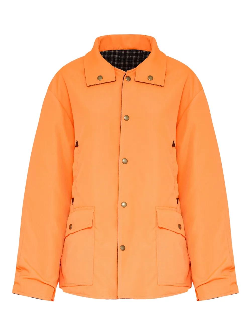 ジャケット・アウター Maison Martin Margiela snap button cort Maison Margiela Snap-Button Jacket in Orange | Lyst