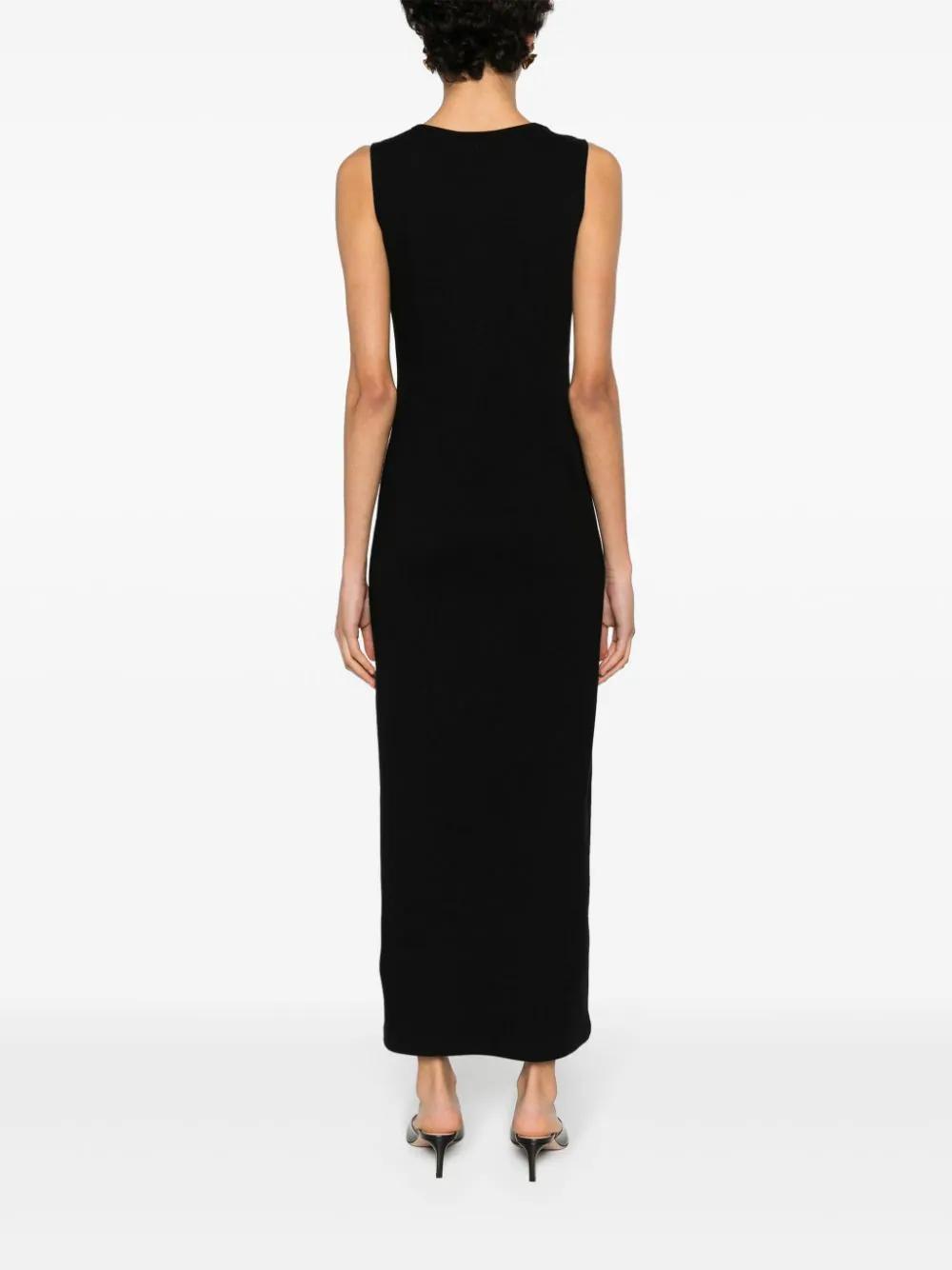 Black cotton tank dress discount