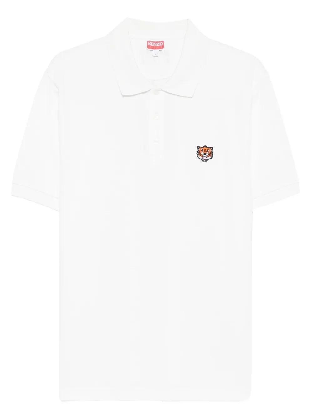 【KENZO】LOGO POLO T-SHIRT WHITE kenzo-white-boke-flower-crest-