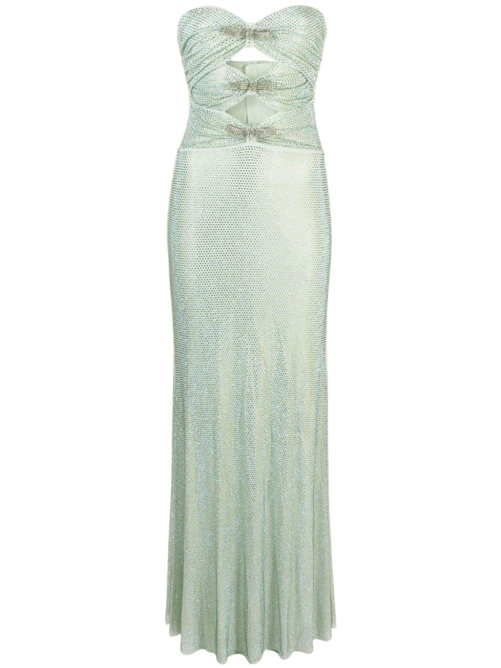 self portrait mint green dress Self-Portrait Floral Tiered Chiffon Midi Dress in Mint main image 1