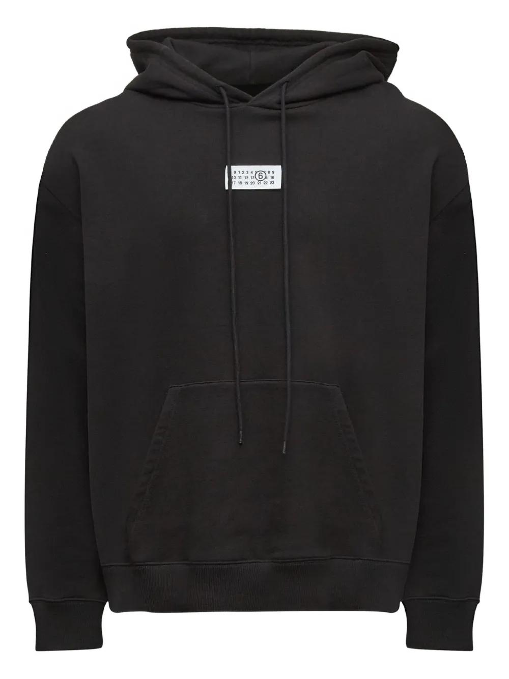 パーカー・フーディ MM6 Maison Margiela Circle 6 Logo Hoodie Black MM6 Maison Margiela Logo hoodie - Black - Men