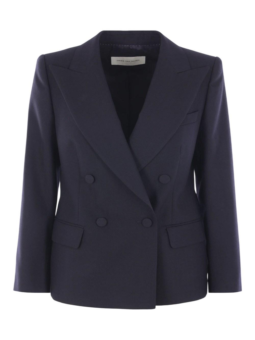 ジャケット DRIES VAN NOTEN BEAURA DOUBLE-BREASTED JACKET IN WOOL Beaura Wool Jacket – La Garçonne