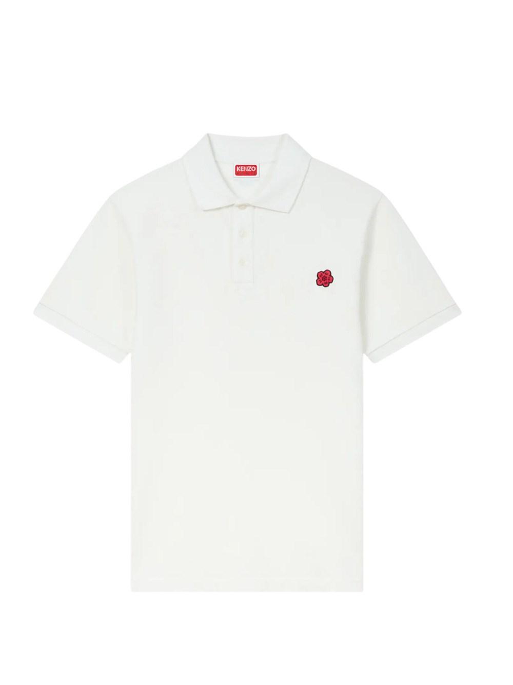 【KENZO】LOGO POLO T-SHIRT WHITE Kenzo - White polo shirt with 
