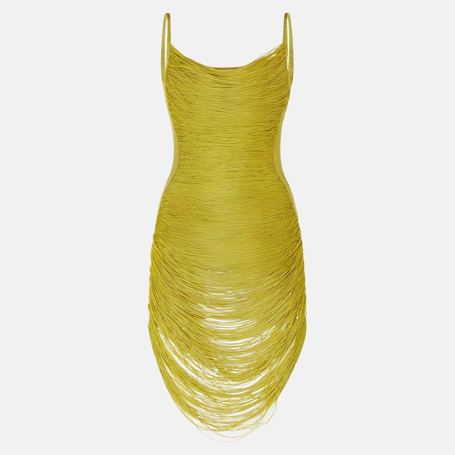 green emerald velvet dress The Attico // Black & Gold Star Ruffled Long Dress  VSP Consignment
