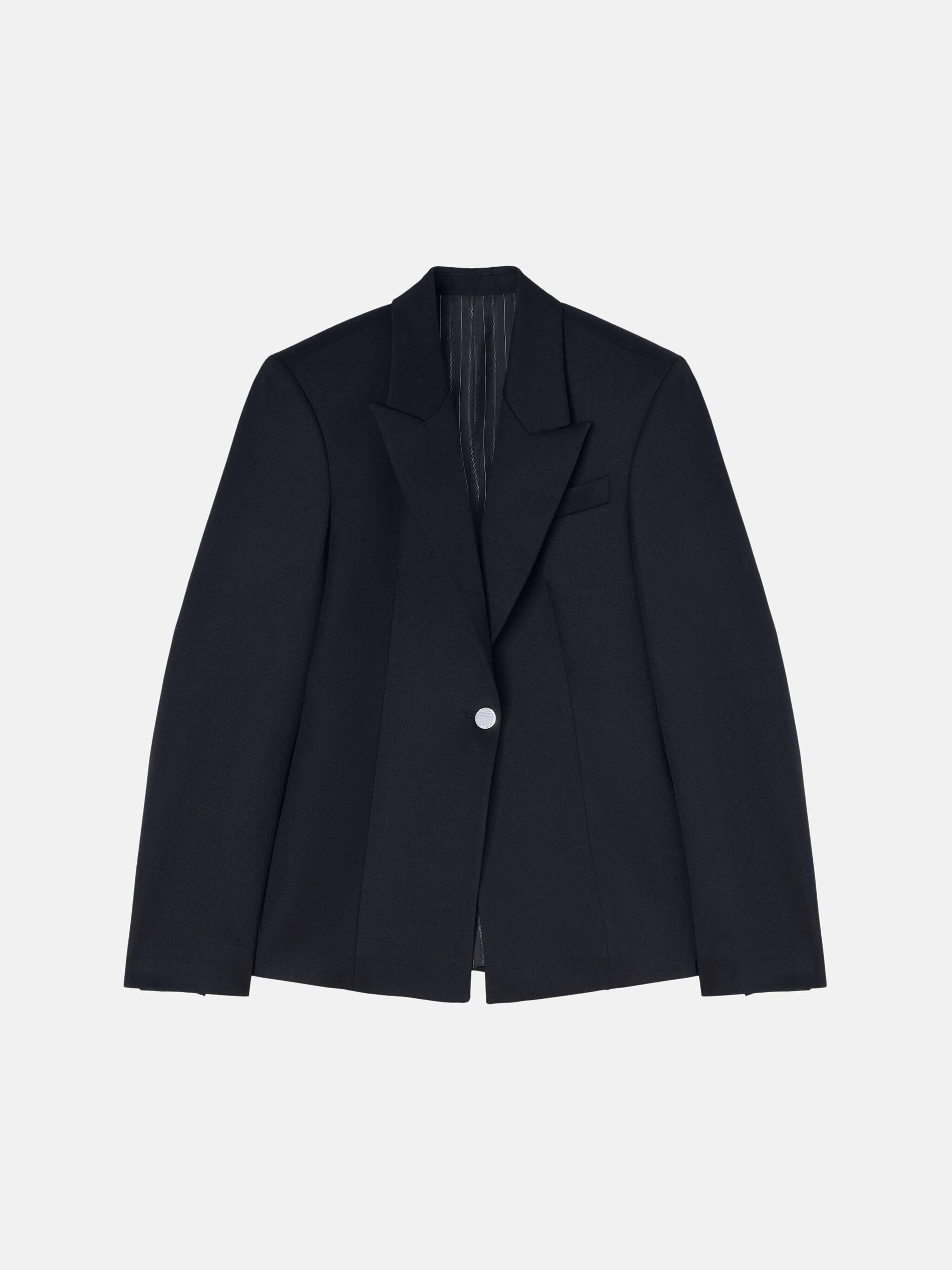 Glen wool-blend blazer