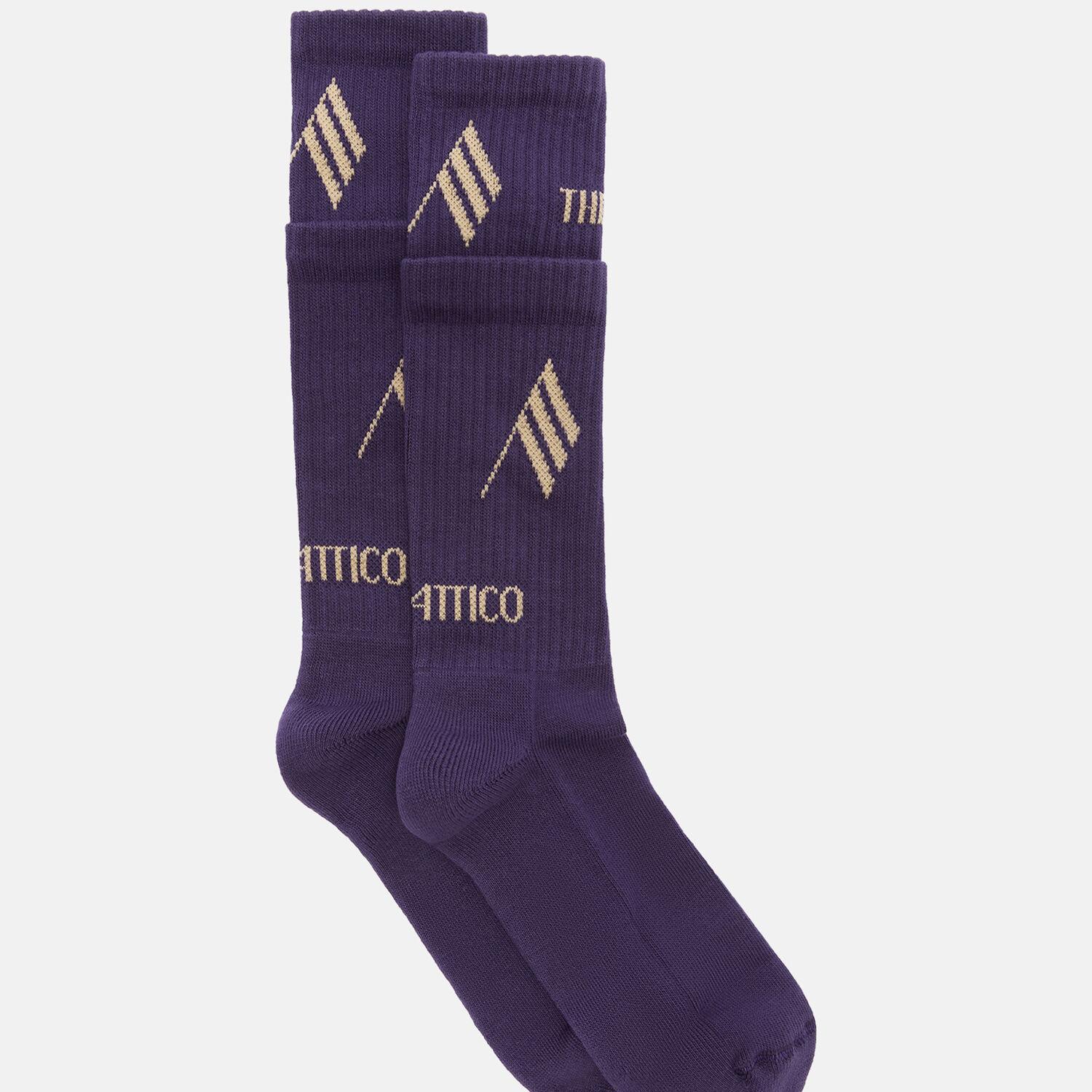 タイツ・ソックス THE ATTICO FW25 Logo socks (251WCAK00021 414) Purple Socks with logo The Attico - Vitkac AS