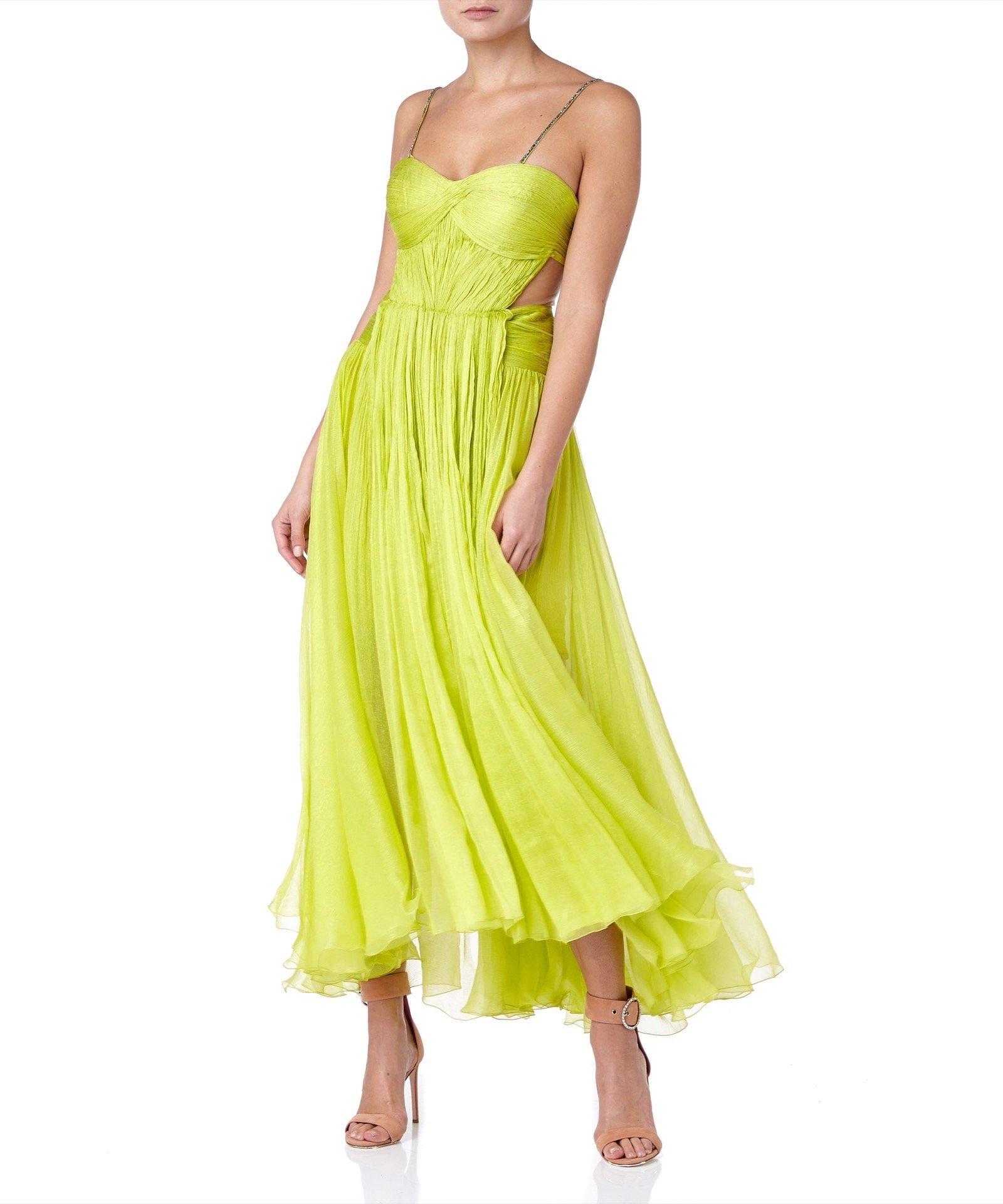 yellow grey dress