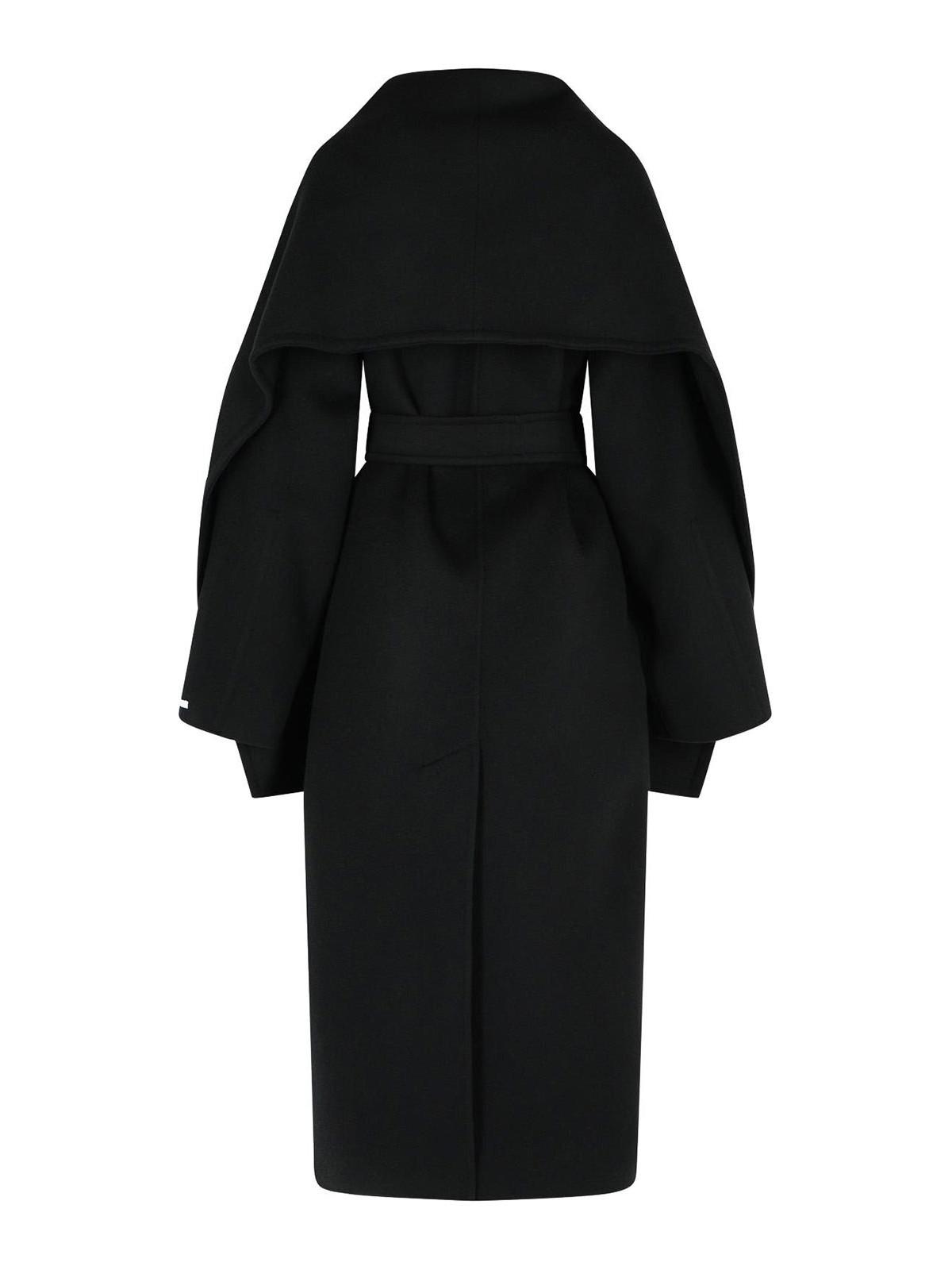 コート SPORTMAX Black Wool Blend Azzorre Coat sportmax-black-wool-blend-