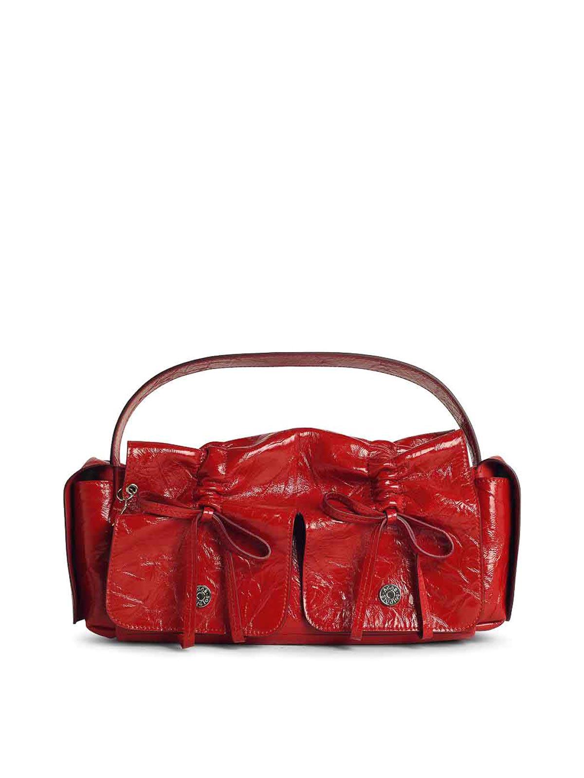 ★Acne Studios★ レザーショルダーバッグ ２WAY/Red ☆Acne Studios☆ レザーショルダーバッグ 2WAY/Red