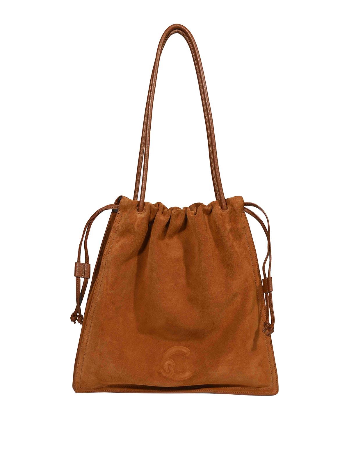 Sac à Main Coccinelle En Cuir Marron - Taille Moyenne - Porté épaule - Occasion TBE