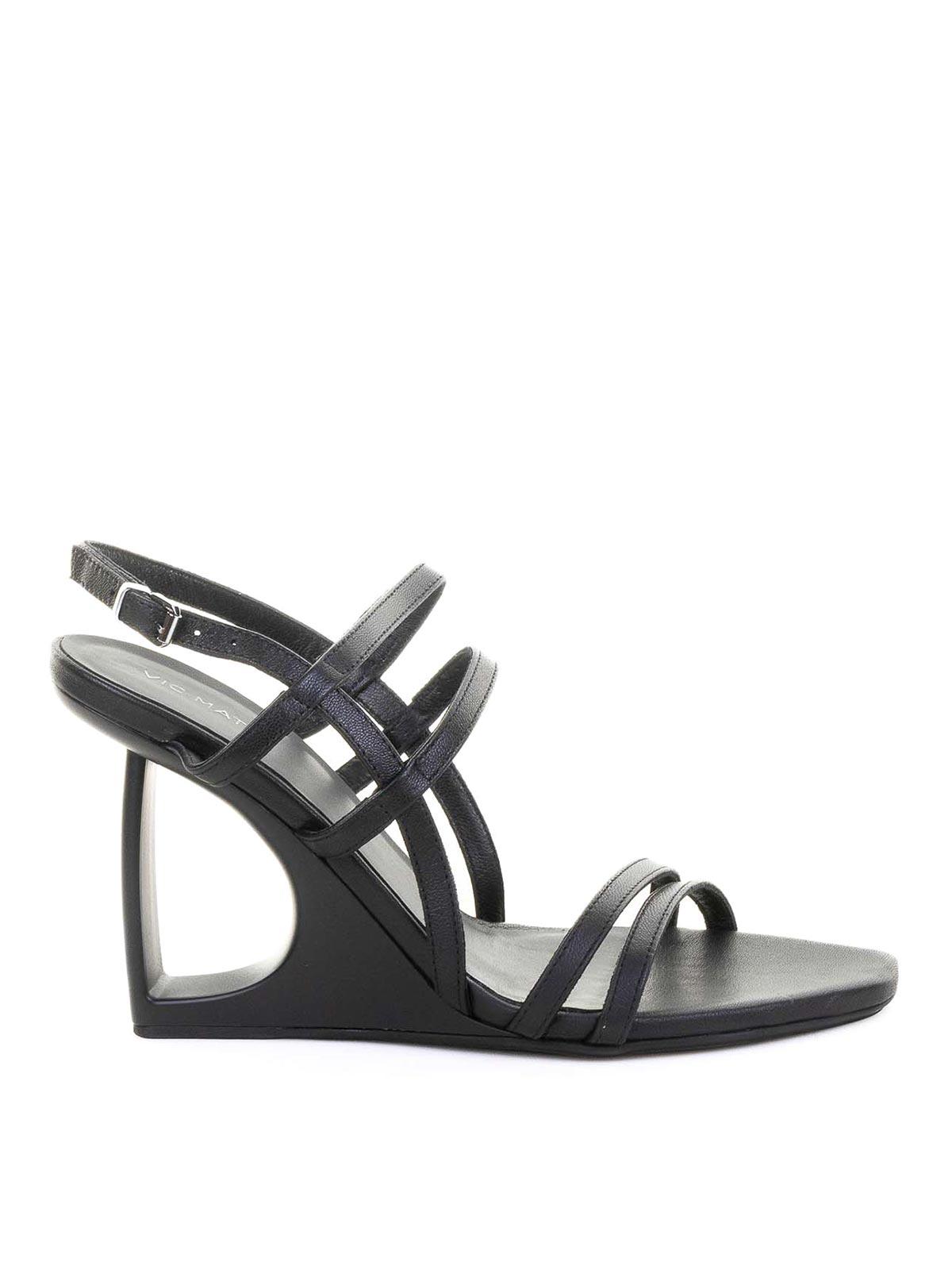 サンダル・ミュール VIC MATIE' FLAT SANDALS Flat sandal Black Vic Matiè - Le Follie Shop