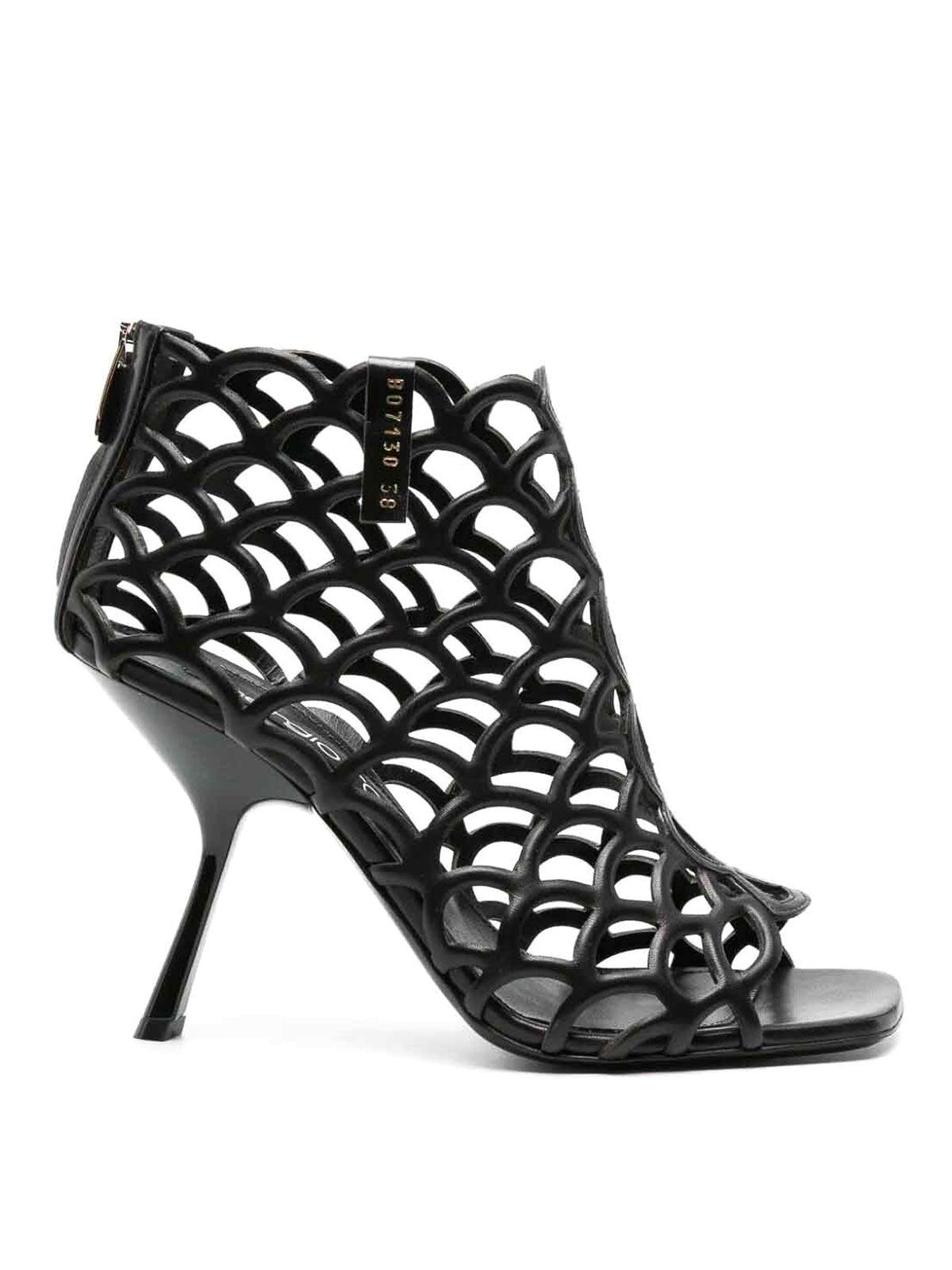 Sergio Rossi Mermaid Sandals in Black Lyst
