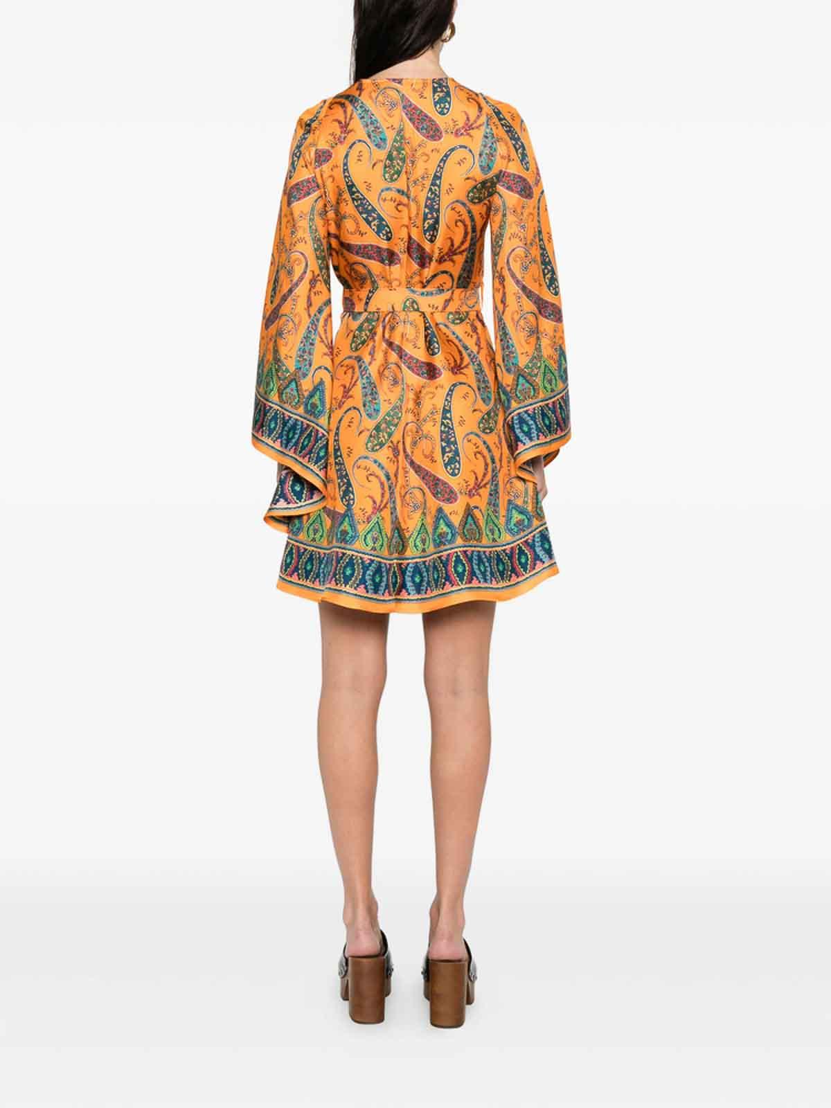 etro orange dress Short dress