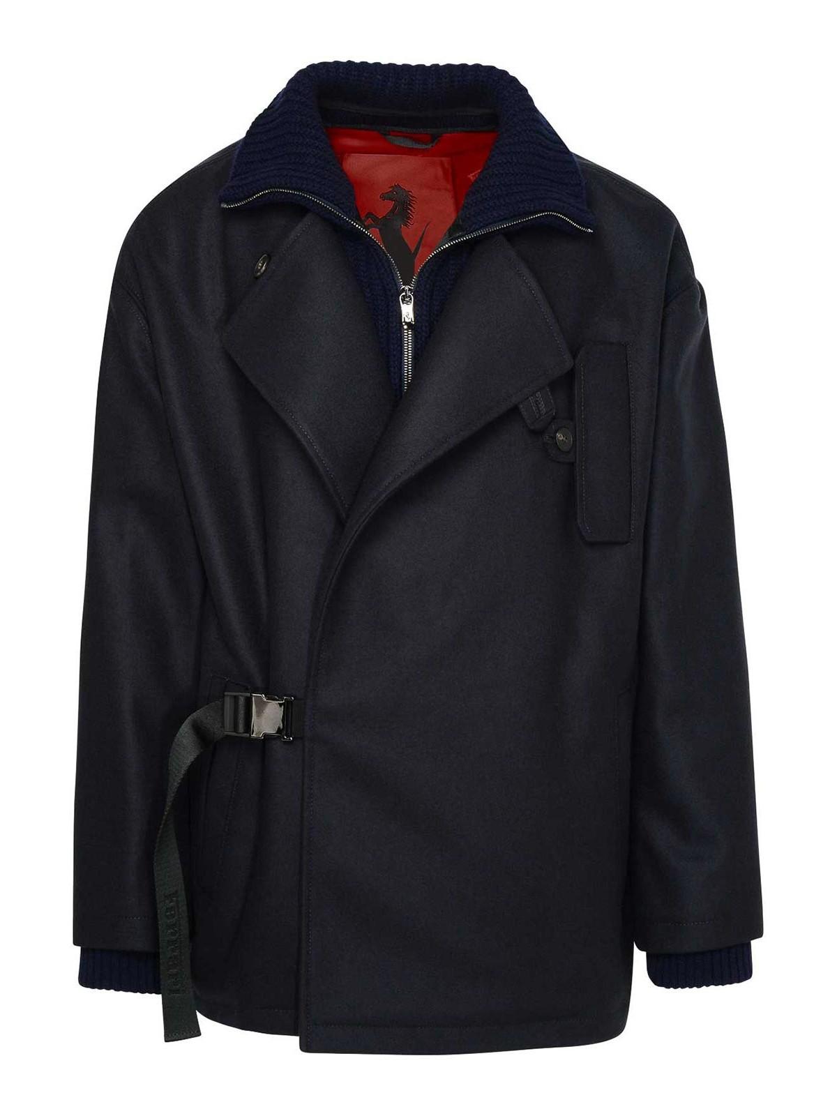 Ferrari Logo Jacket in Blue for Men Lyst