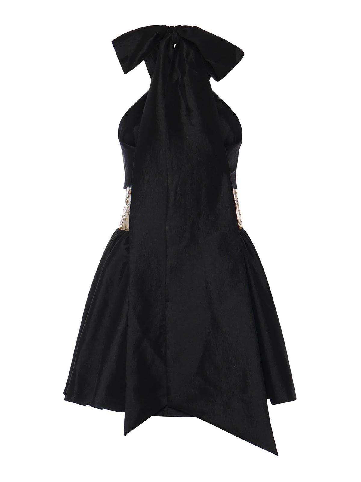 For Love & Lemons Shimmering Petals Mini Dress in Black | Lyst