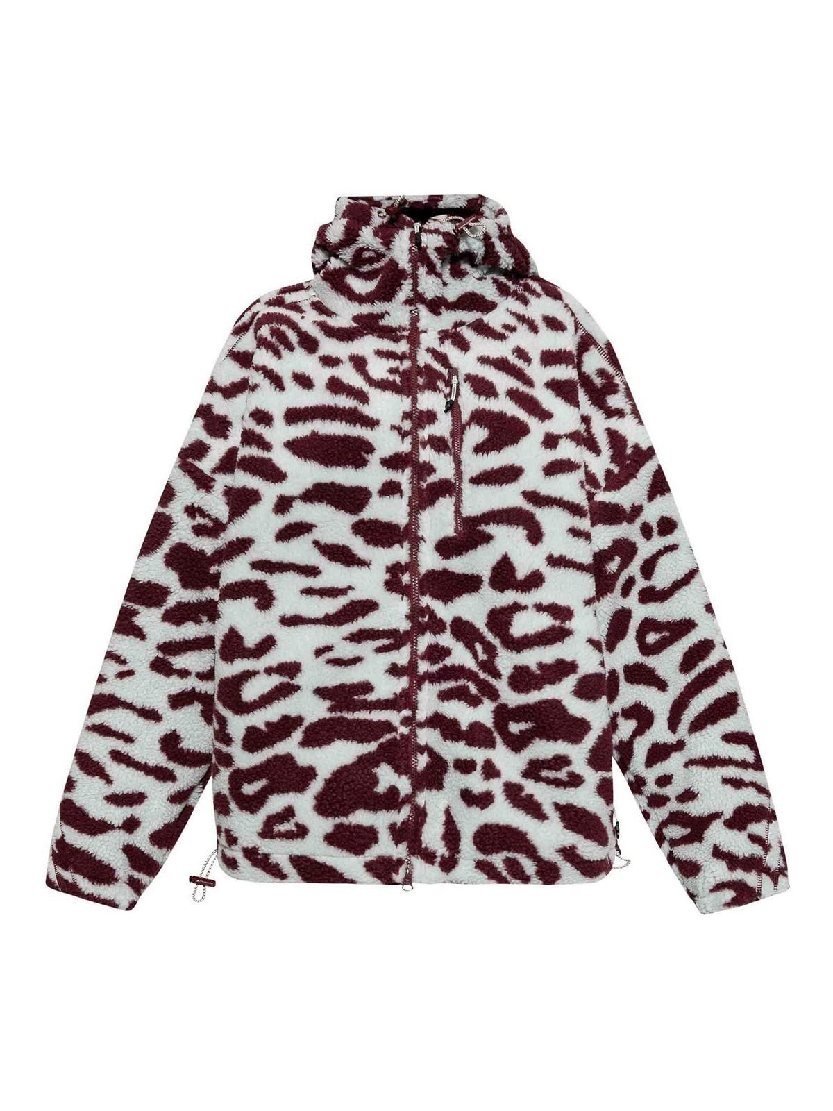 adidas Leopard Print Fleece Track Jacket in White Lyst UK