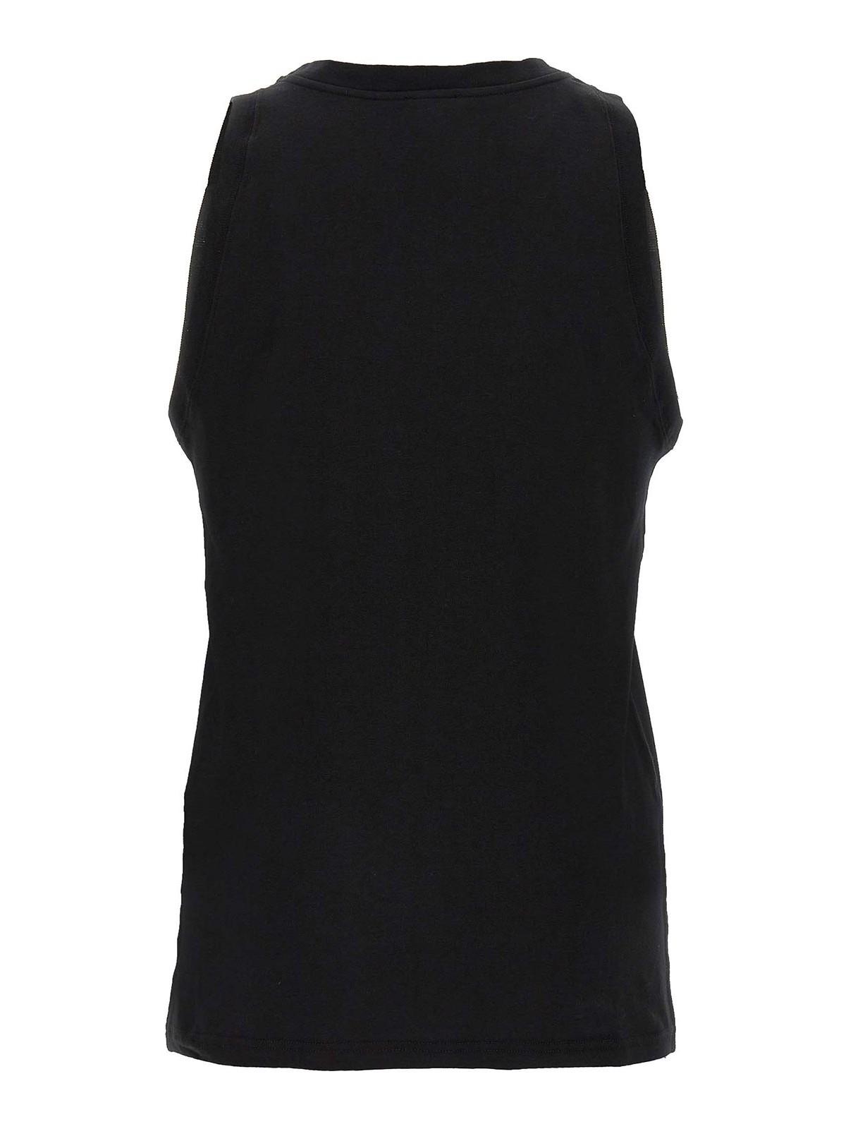 Tシャツ・カットソー DOLCE & GABBANA BLACK COTTON MARCELLO TANK TOP Dolce & Gabbana Black Cotton Marcello Tank Top | italist