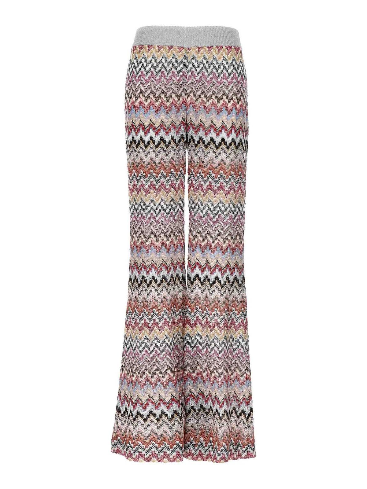 Missoni zigzag-woven tailored trousers - White