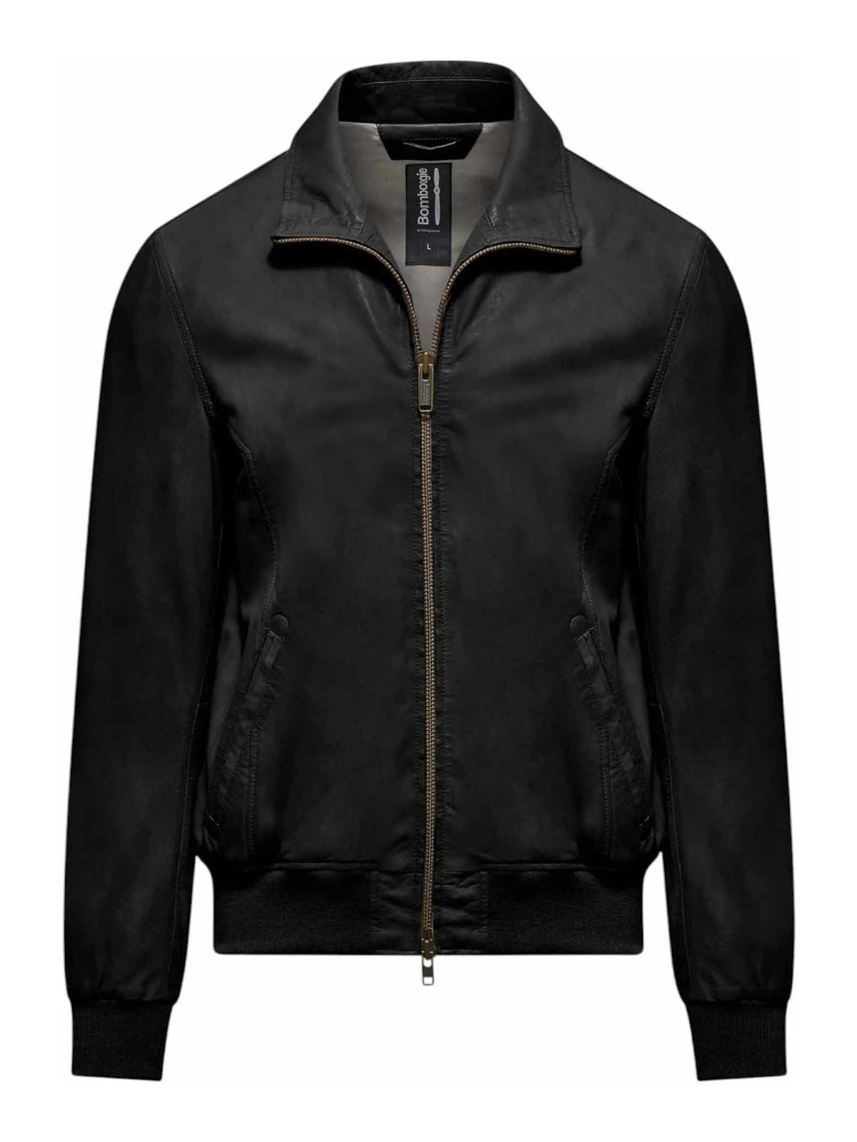 Leather Jacket Jacke Boogie Black Bomboogie Jacke Bomboogie