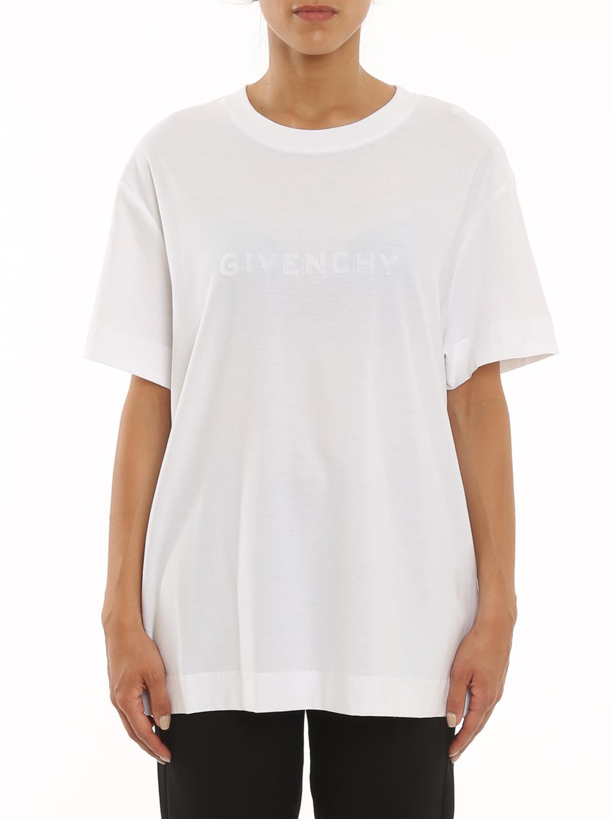 Givenchy Towelling Logo T-Shirt in White Lyst UK