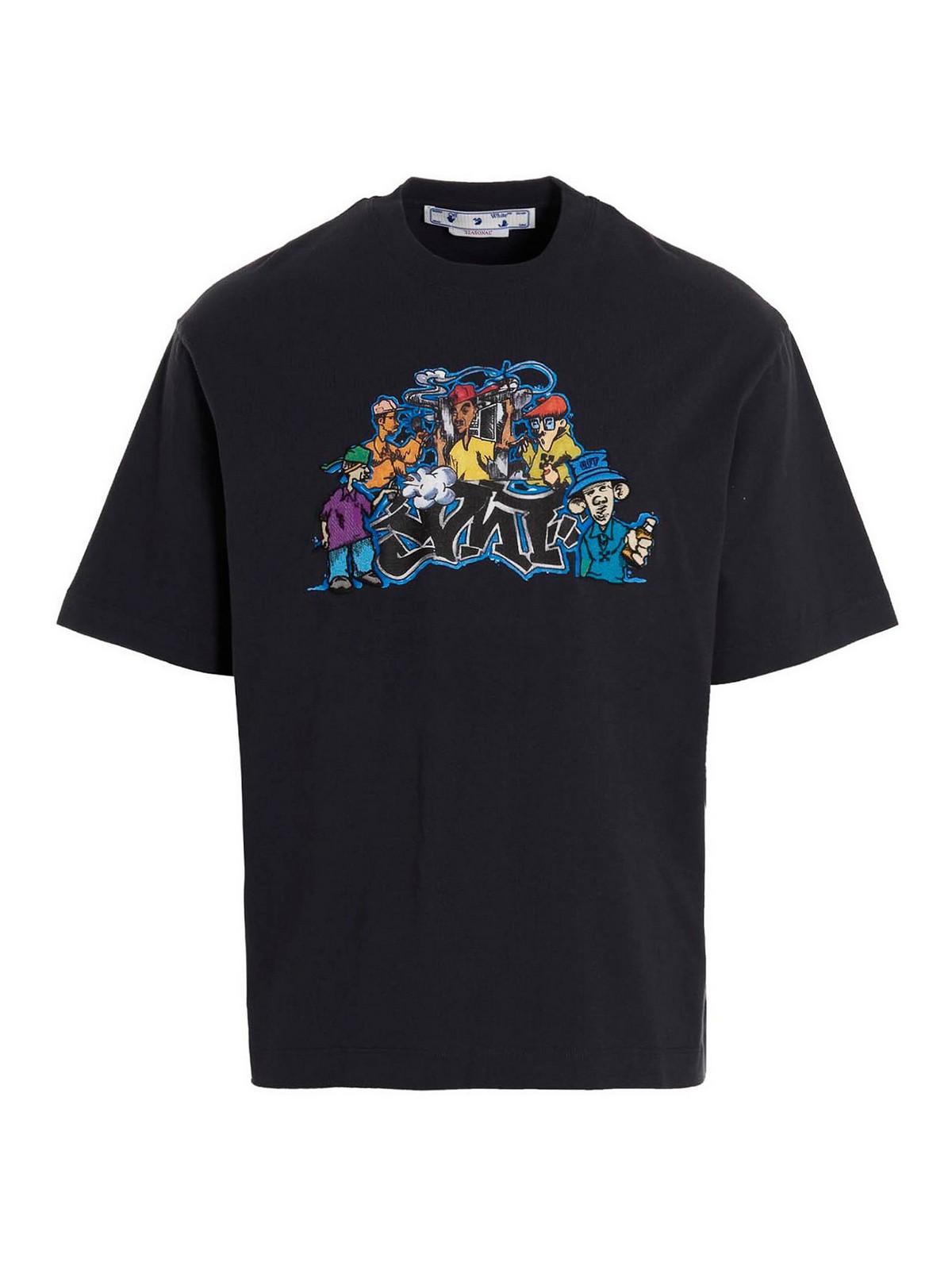 Off-White c/o Virgil Abloh T-shirt Graffiti Skate in Blue for Men