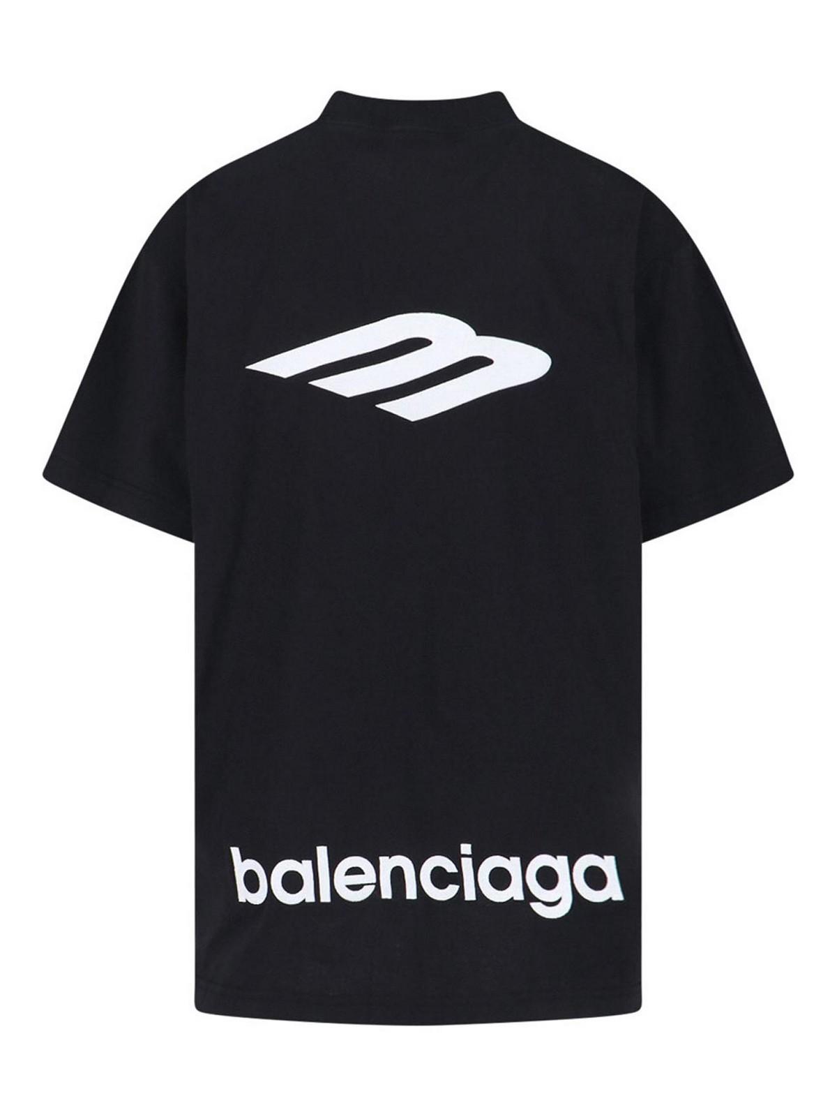 Balenciaga T-Shirt 3B Sports Icon Oversize in Black for Men | Lyst