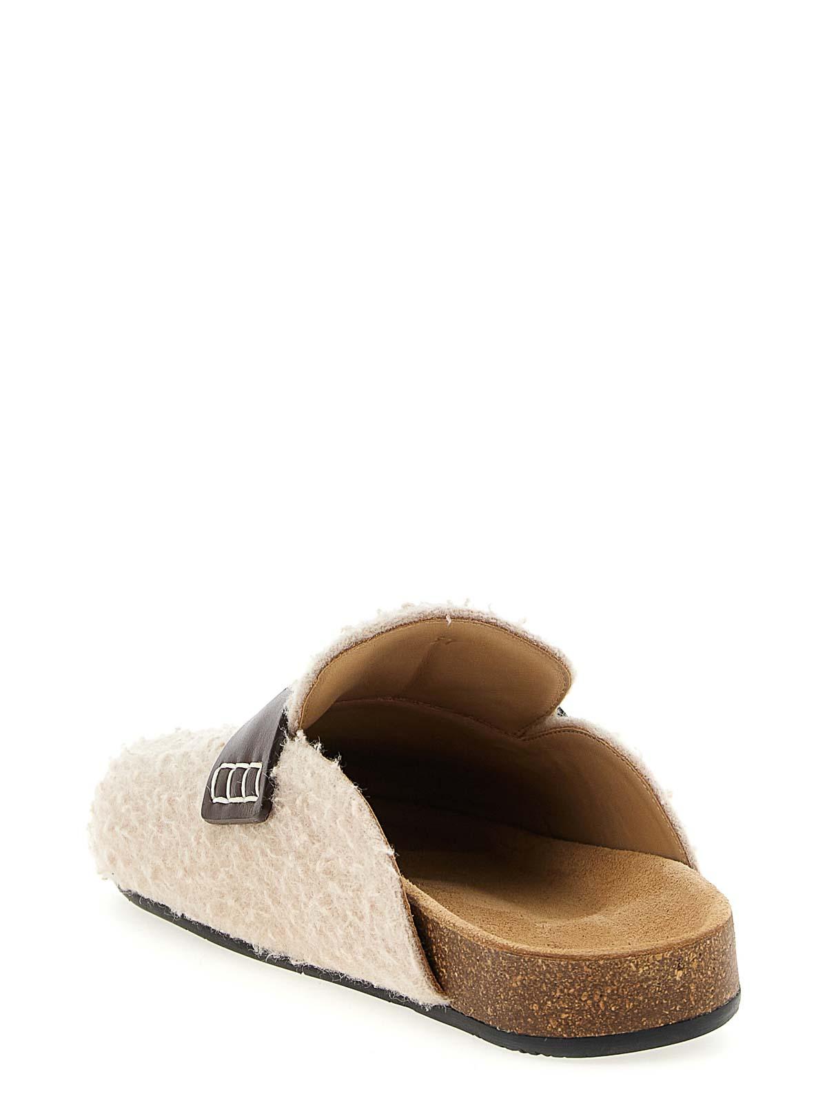 サンダル・ミュール J W ANDERSON FW25 'Felt Loafer' mules (LF0030FA0468 555) JW Anderson Women's Felt Mule in Beige JW Anderson