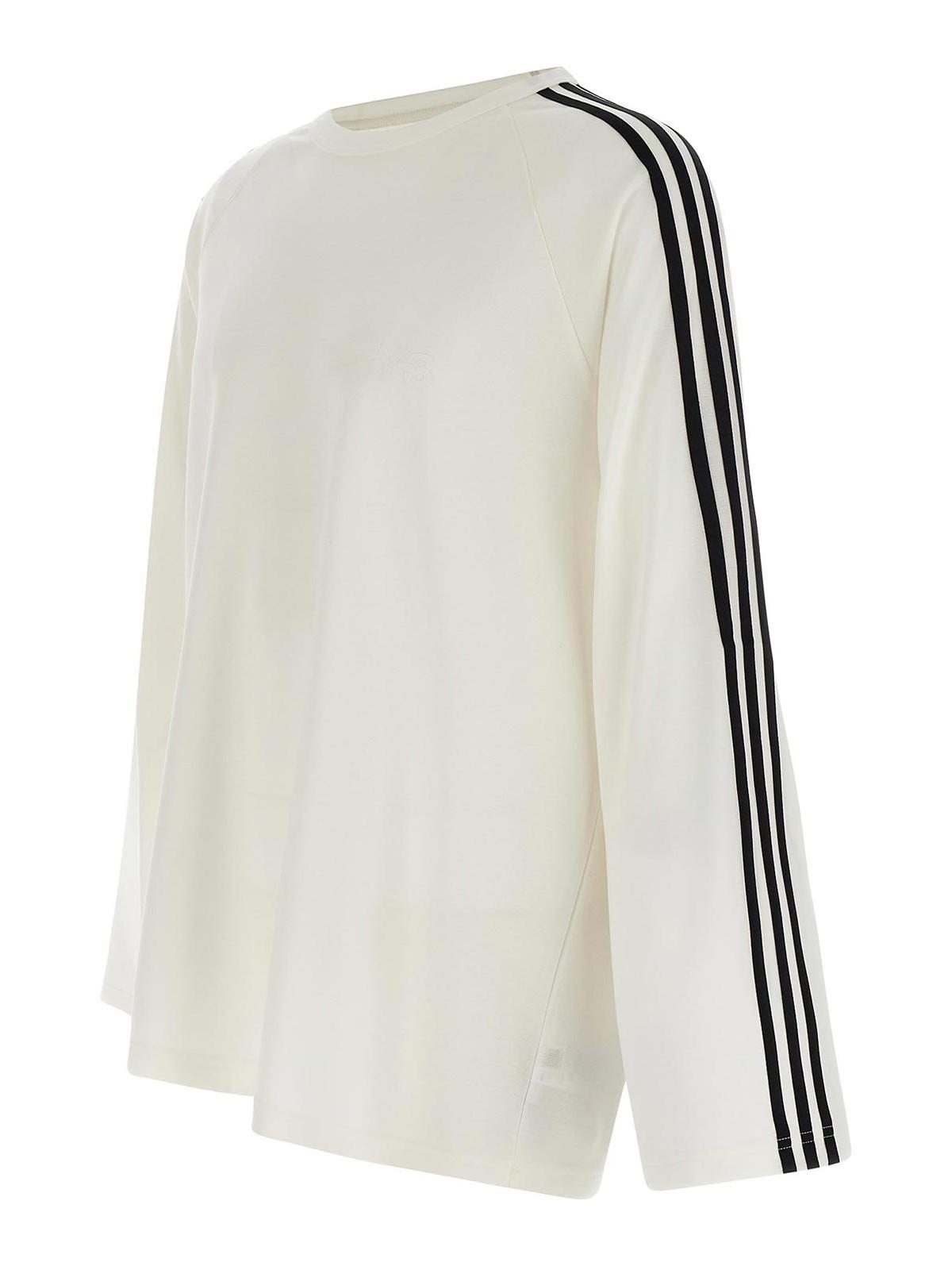 トップス Y-3 3 STRIPE PACKABLE LONG SLEEVE TEE M Y-3 – Three Stripes Long-Sleeve Tee