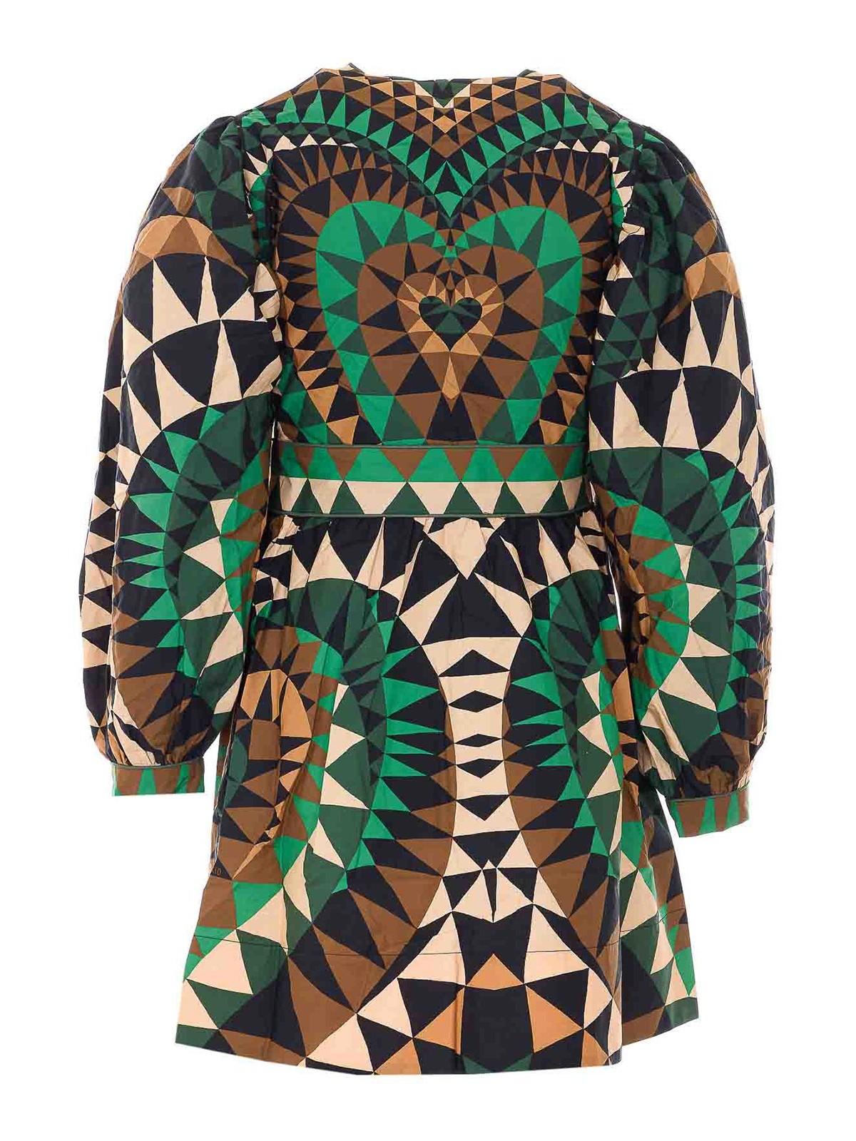knee length dresses for ladies Off-White Graphic Ainika Cut-Out Hearts Mini Dress main image 1